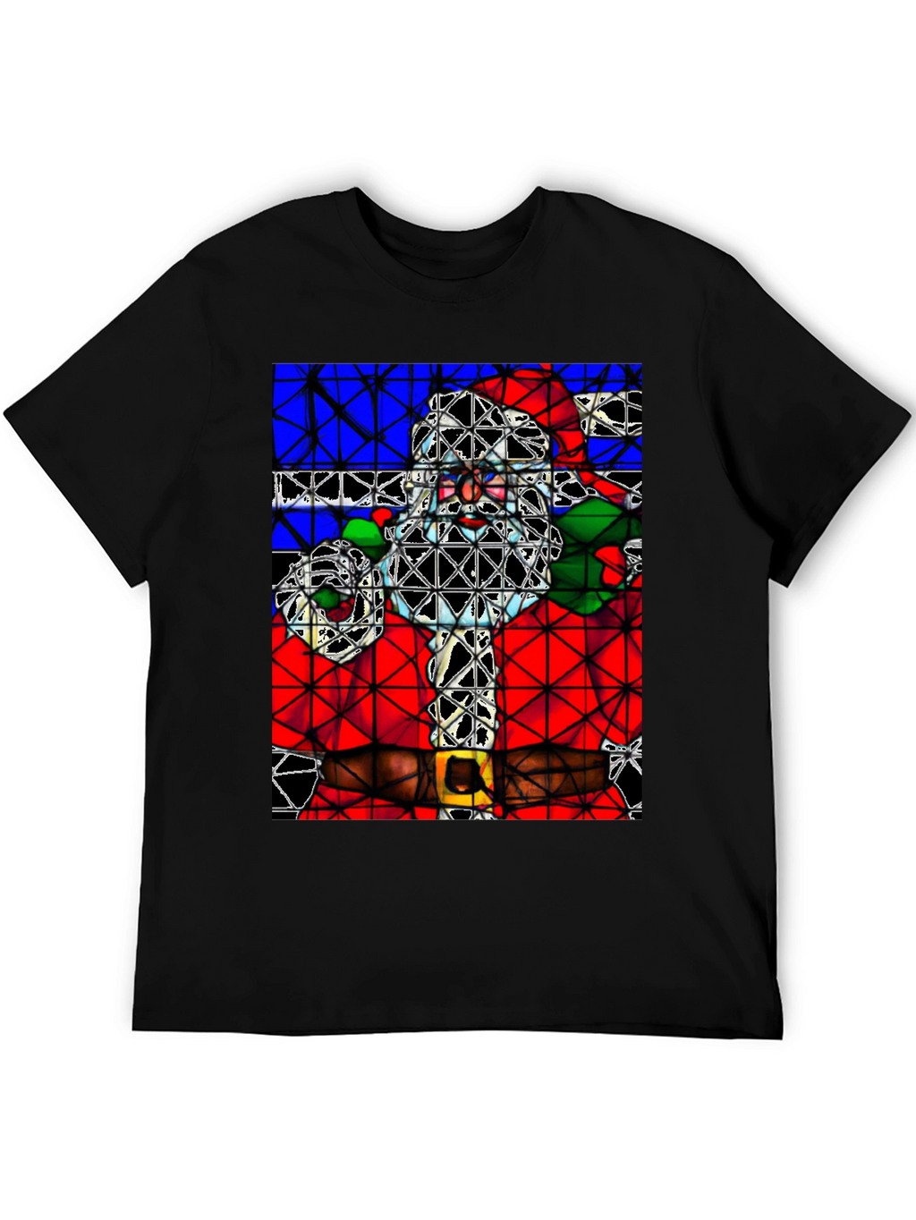 Abstract Santa Graphic Tee - Holiday Style