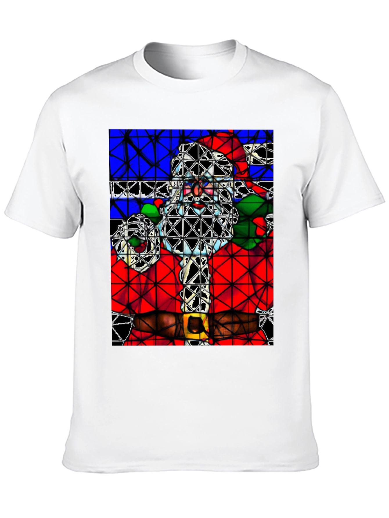 Abstract Santa Graphic Tee - Holiday Style