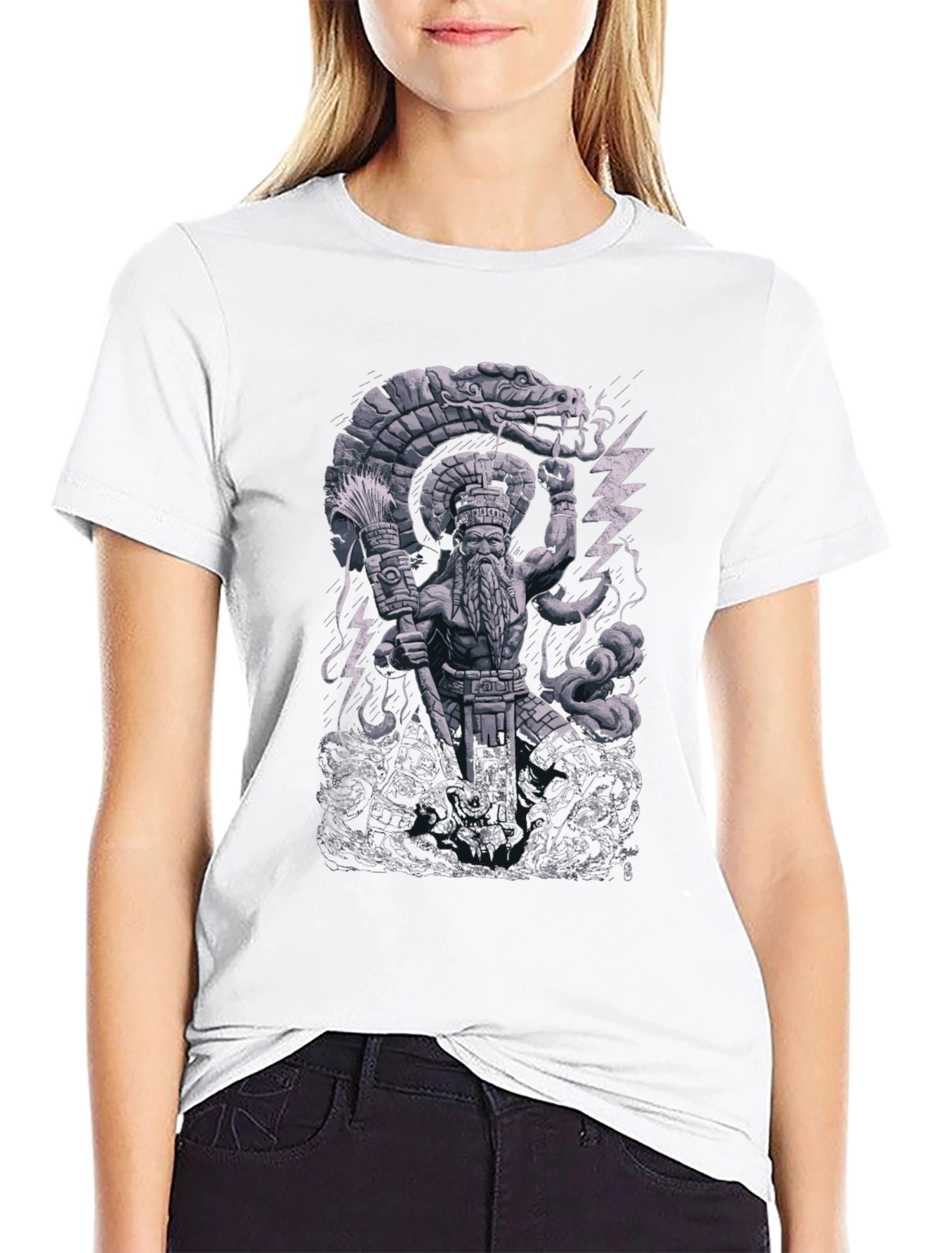 Aztec God Serpent Graphic Tee