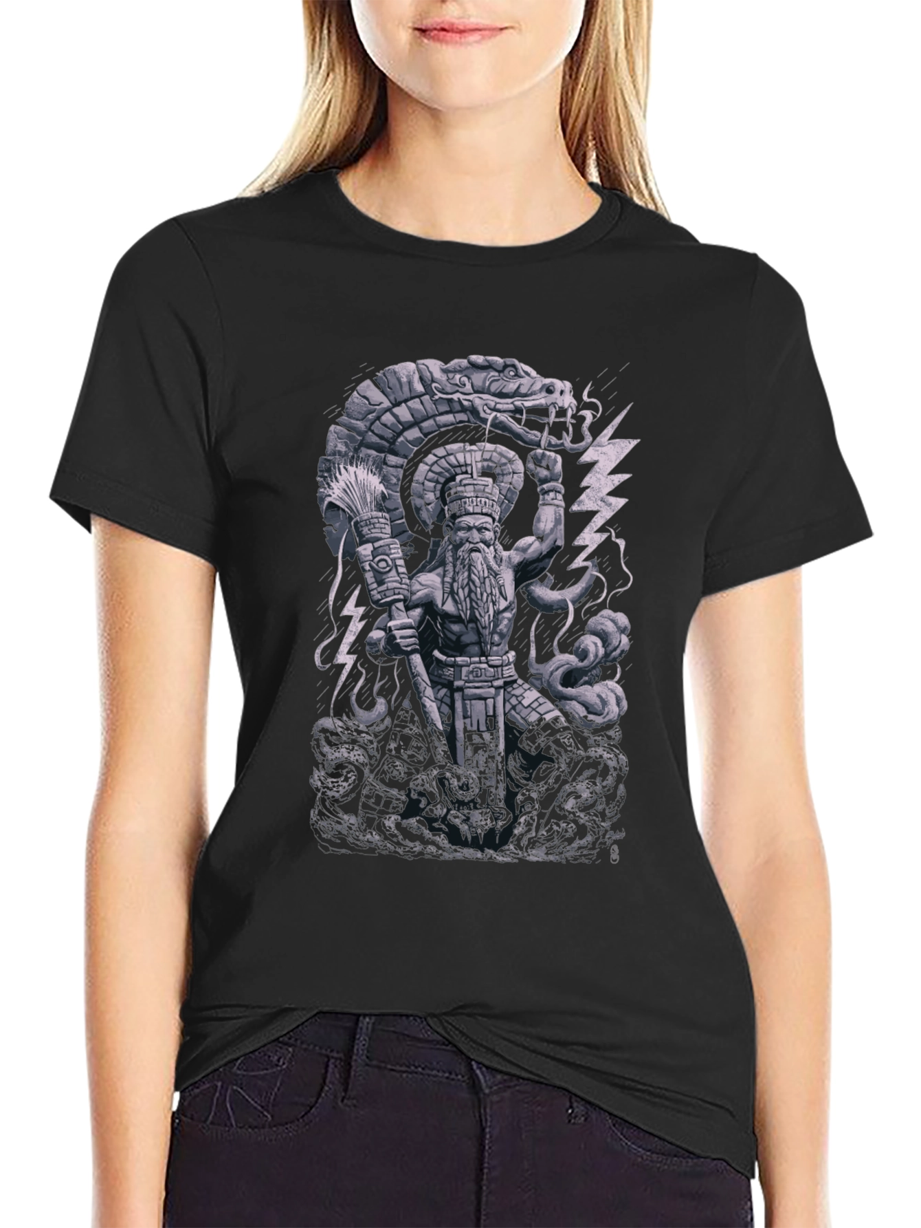 Aztec God Serpent Graphic Tee