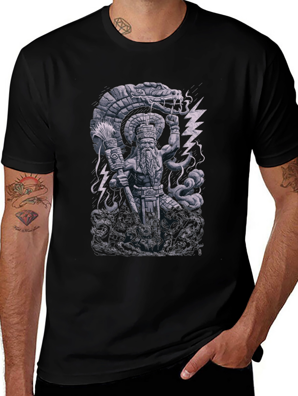 Aztec God Serpent Graphic Tee