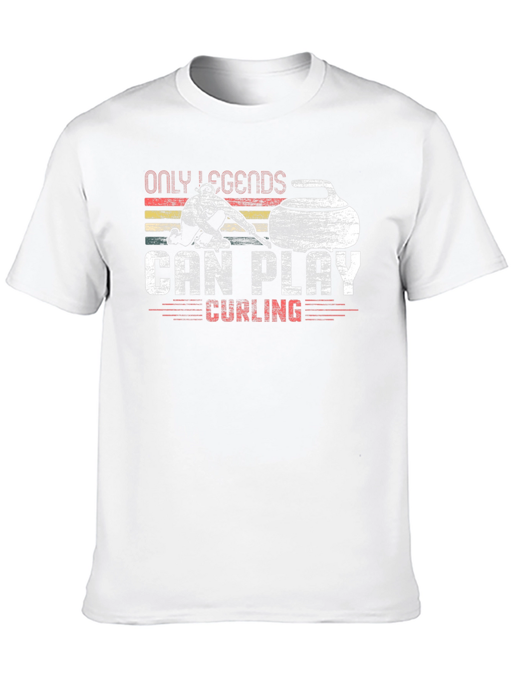Only Legends Can Play Curling Graphic T-Shirt