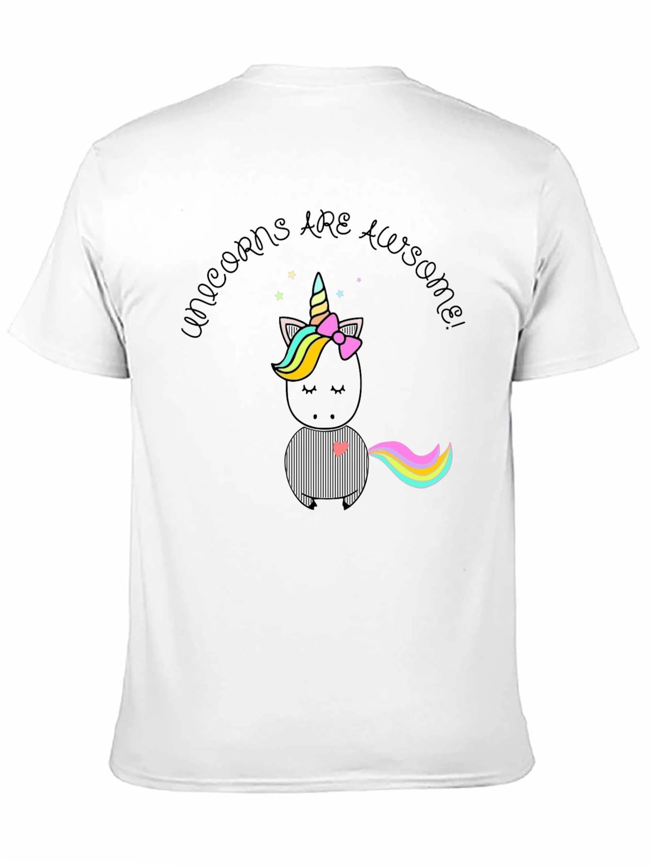 Unicorns Are Awesome! Black T-Shirt