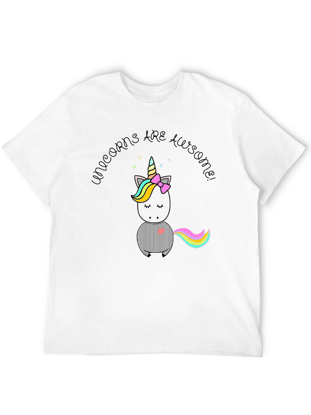 Unicorns Are Awesome! Black T-Shirt