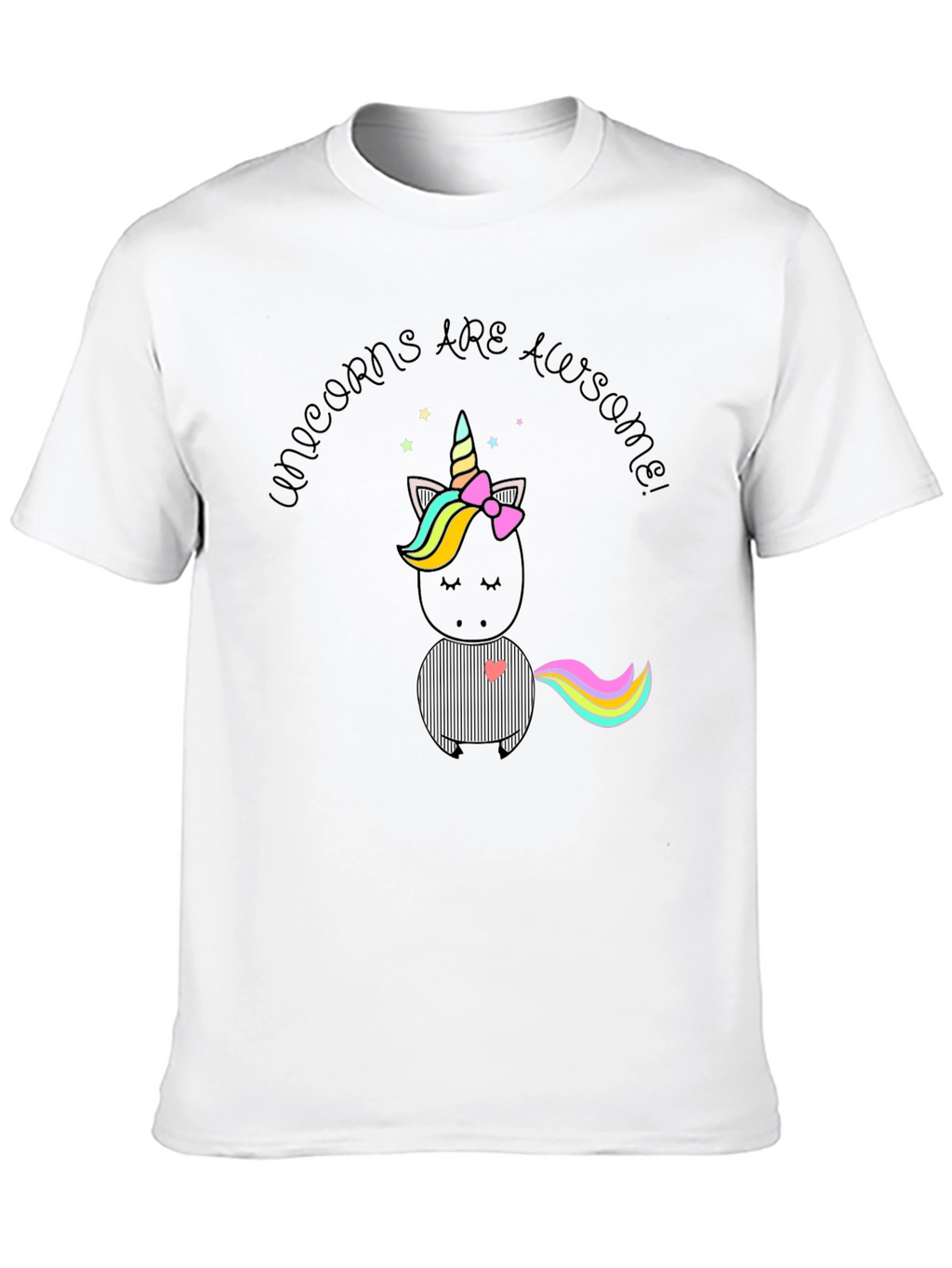 Unicorns Are Awesome! Black T-Shirt