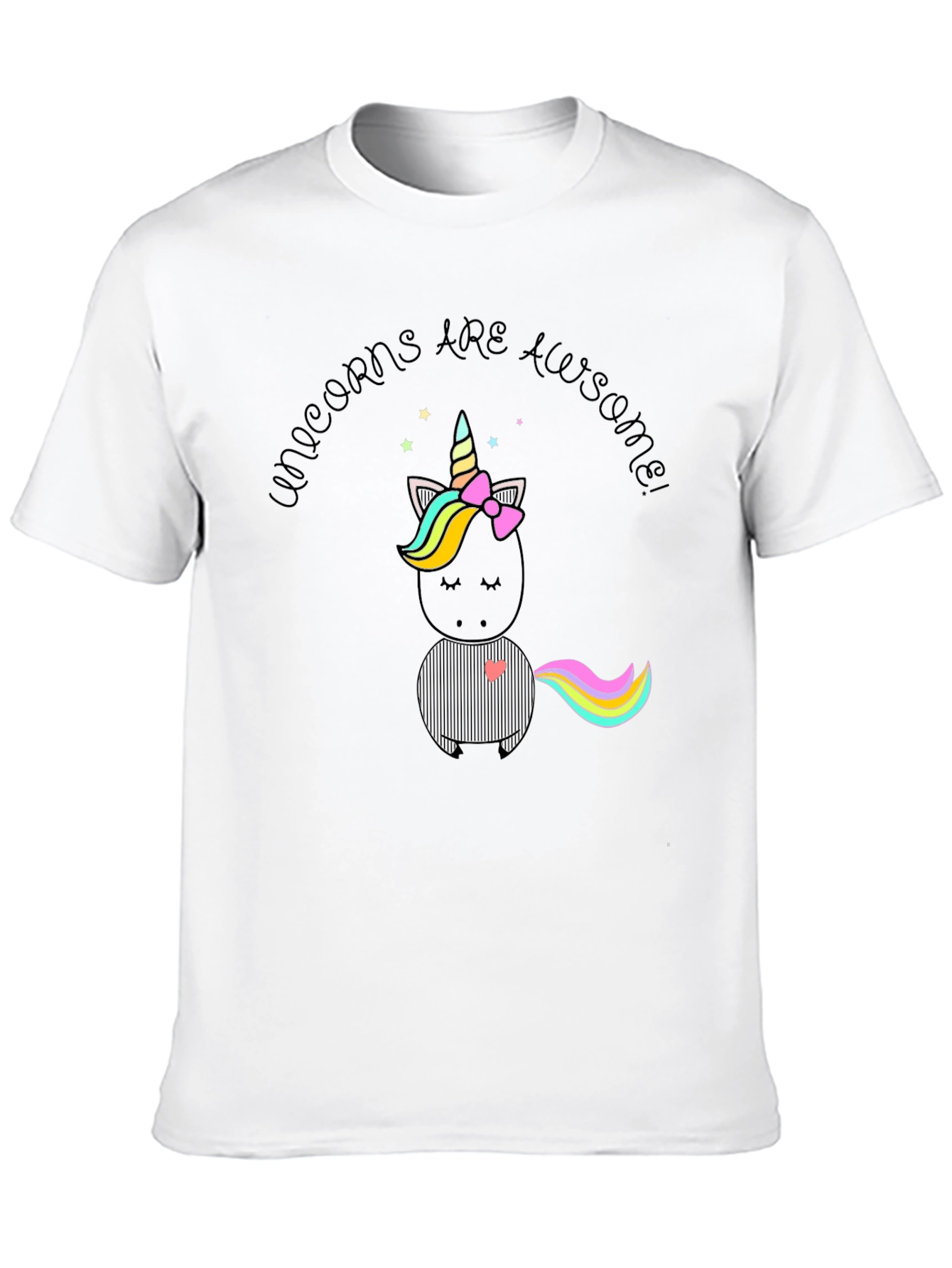 Unicorns Are Awesome! Black T-Shirt