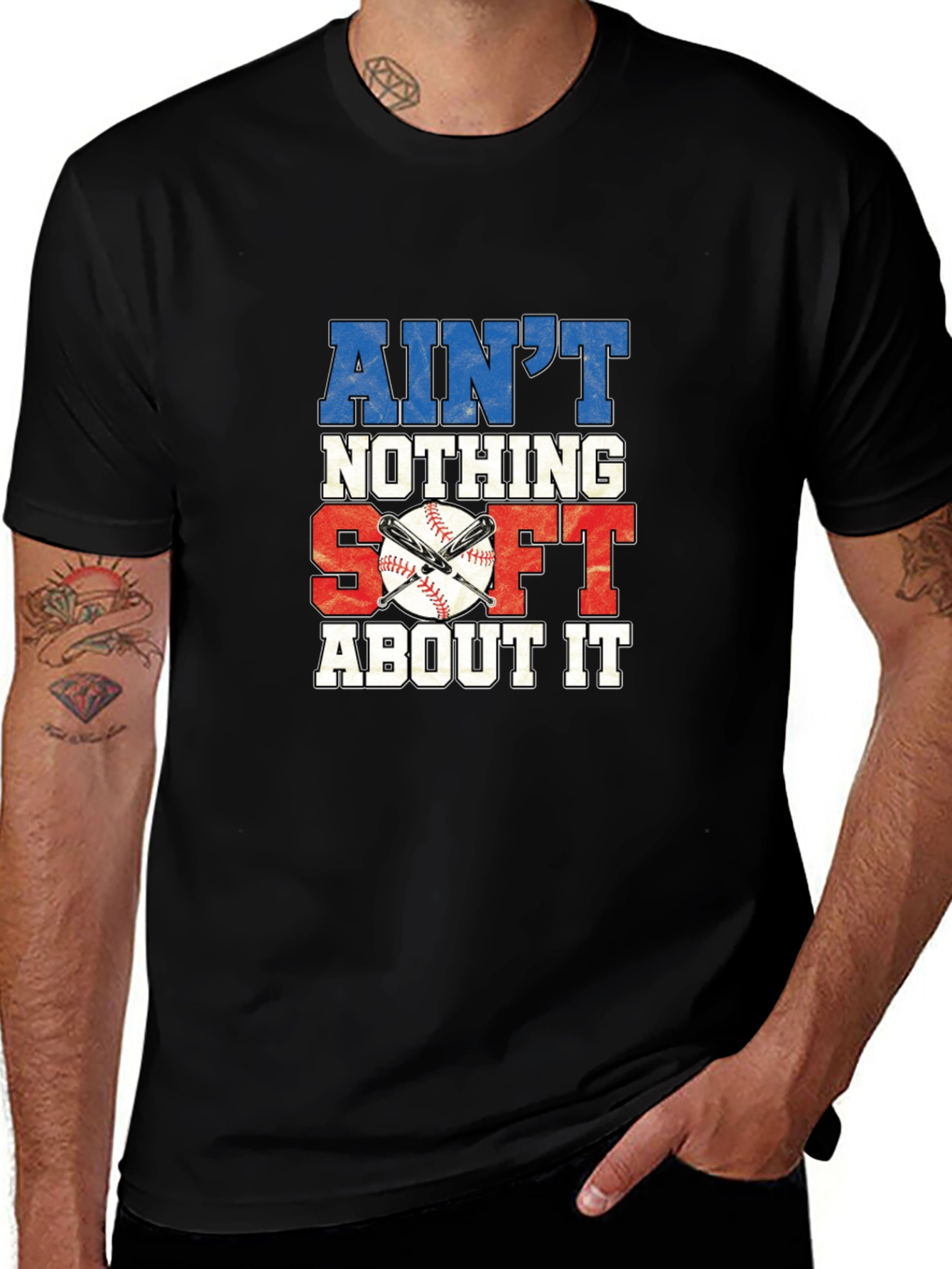 Aint Nothing Soft About It Baseball Graphic Tee
