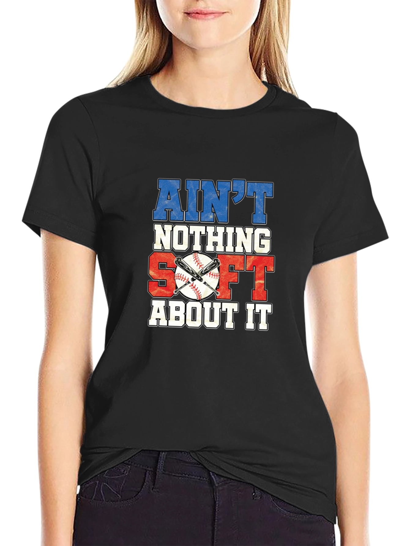 Aint Nothing Soft About It Baseball Graphic Tee