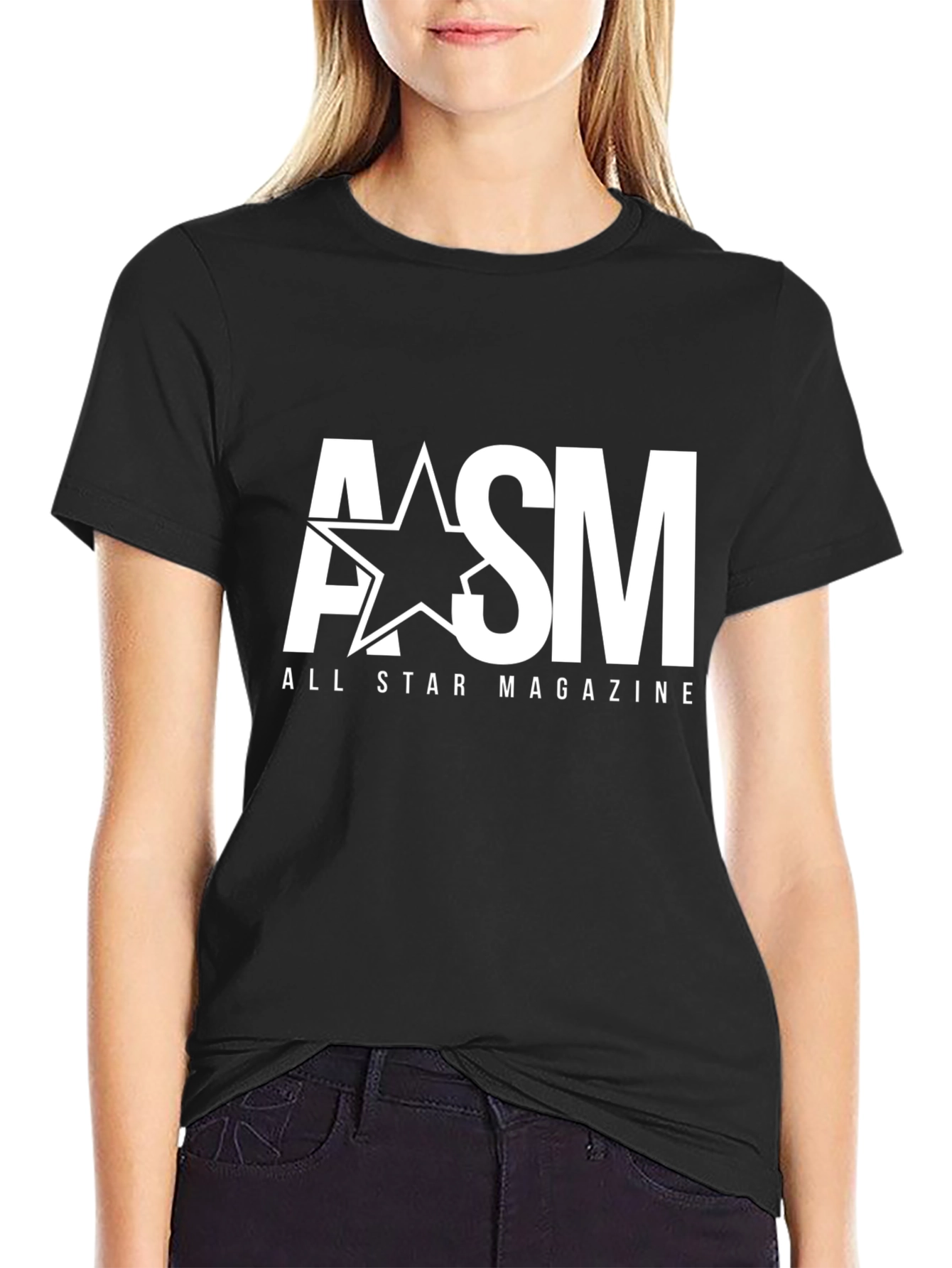 ASM All Star Magazine Black Graphic T-Shirt