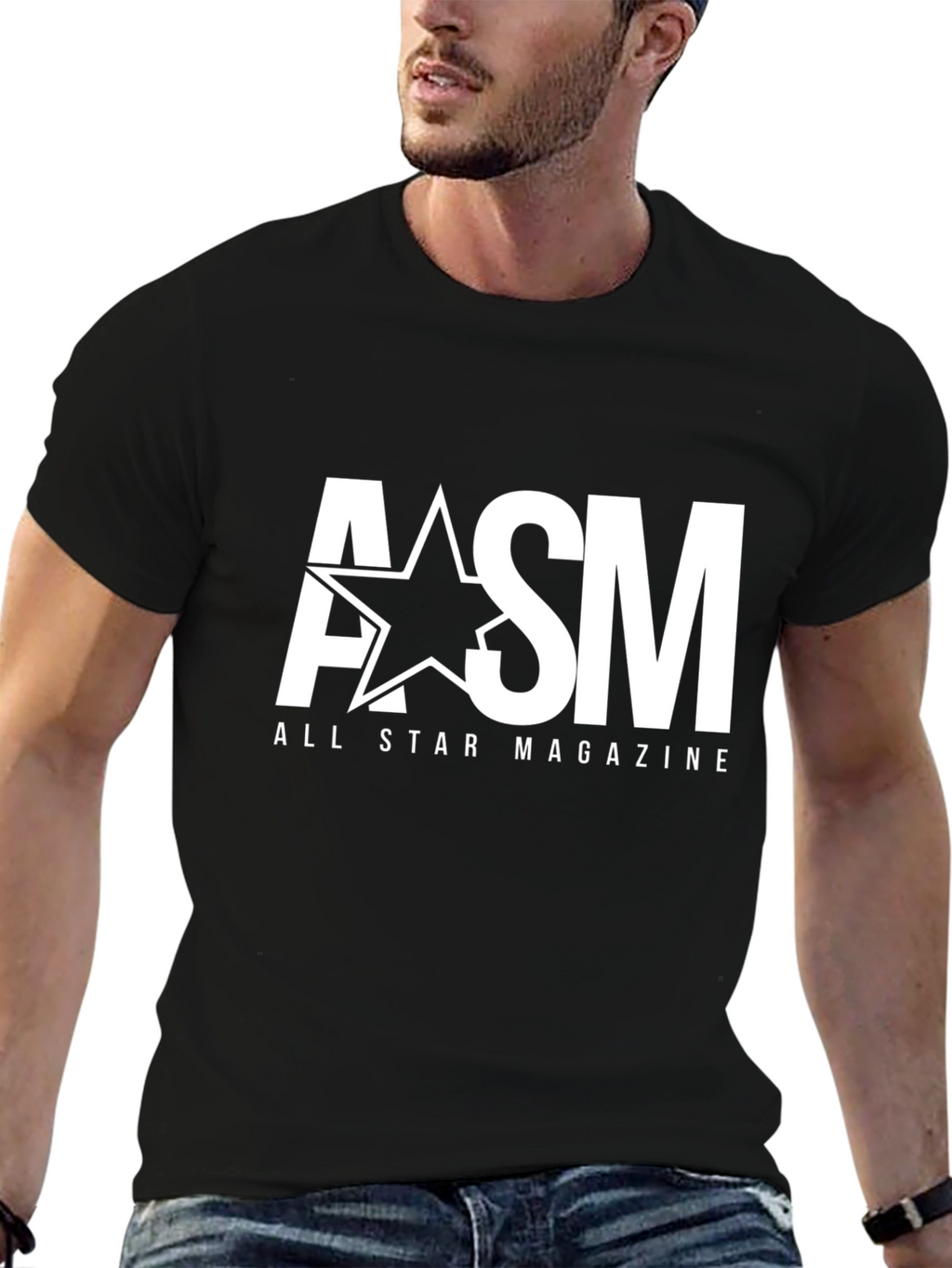 ASM All Star Magazine Black Graphic T-Shirt