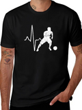 Soccer Heartbeat T-Shirt - Black
