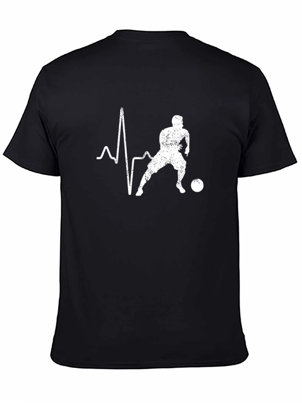 Soccer Heartbeat T-Shirt - Black