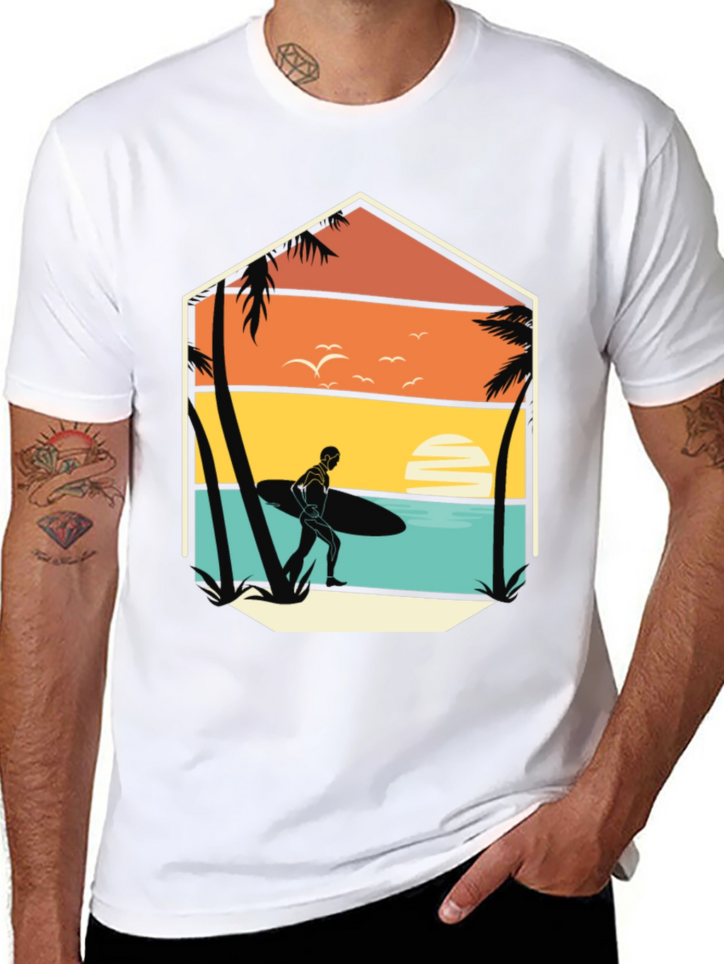 Sunset Surfer Graphic Tee
