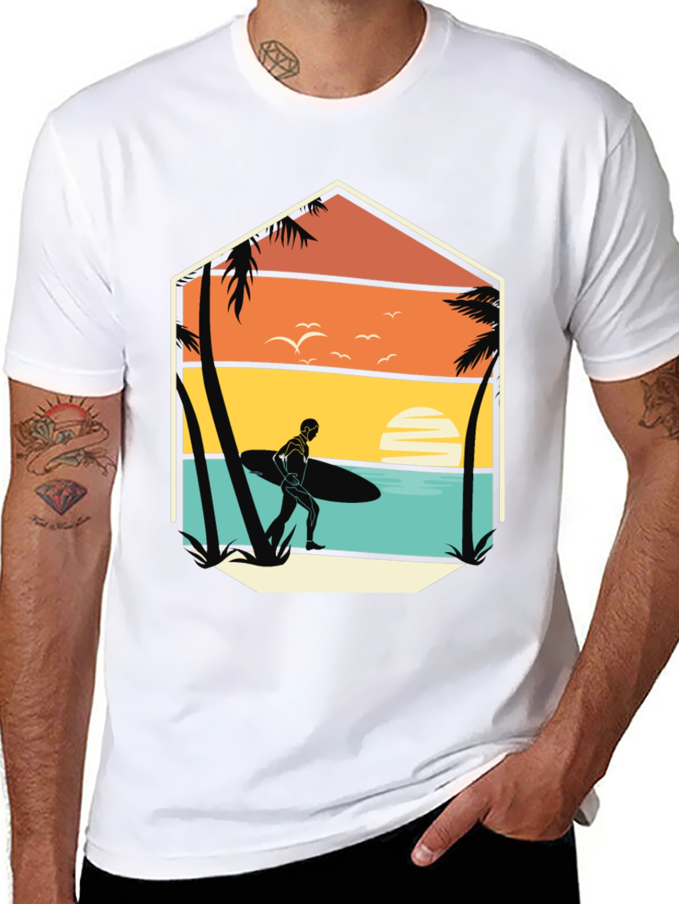 Sunset Surfer Graphic Tee
