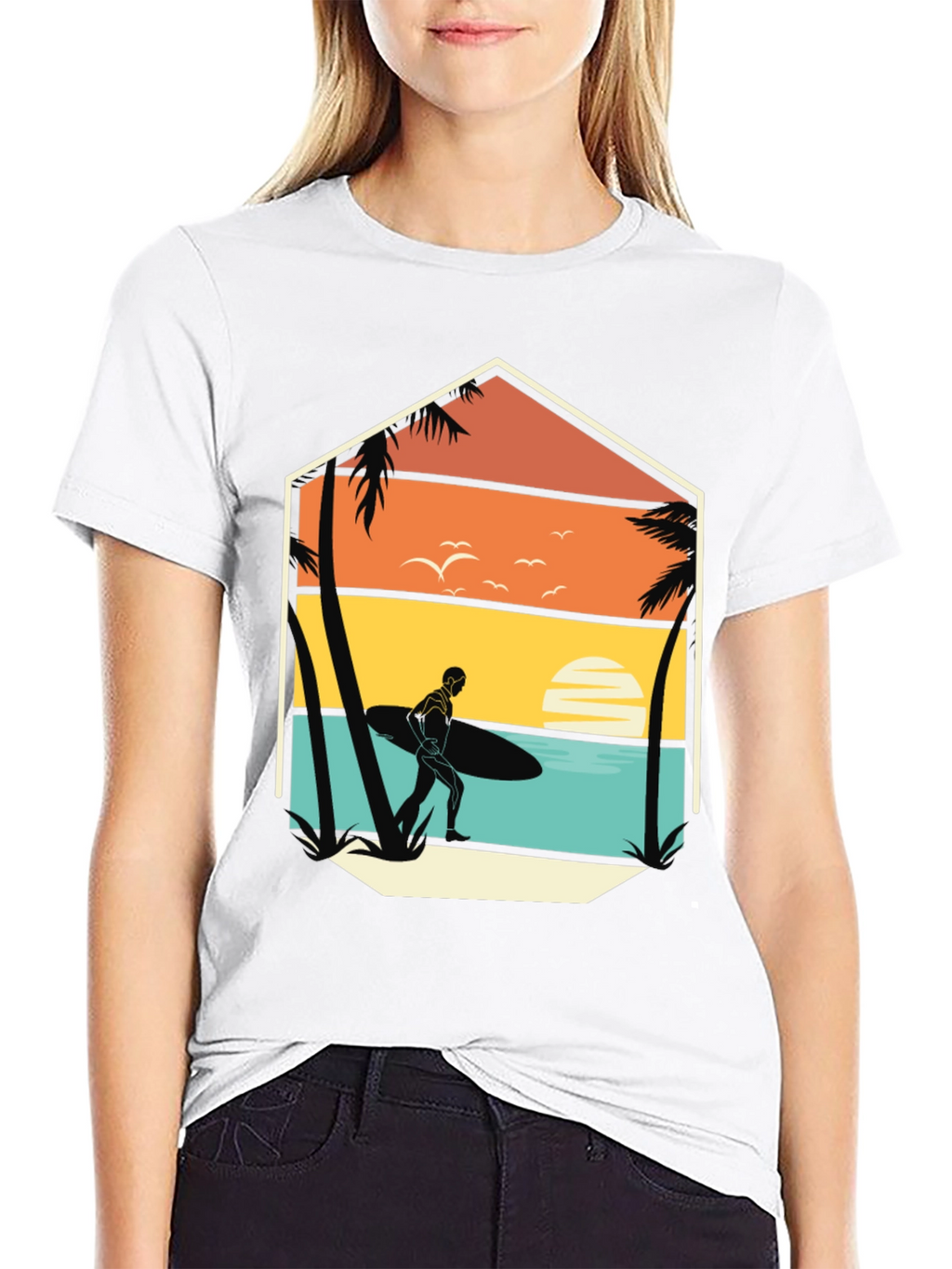 Sunset Surfer Graphic Tee