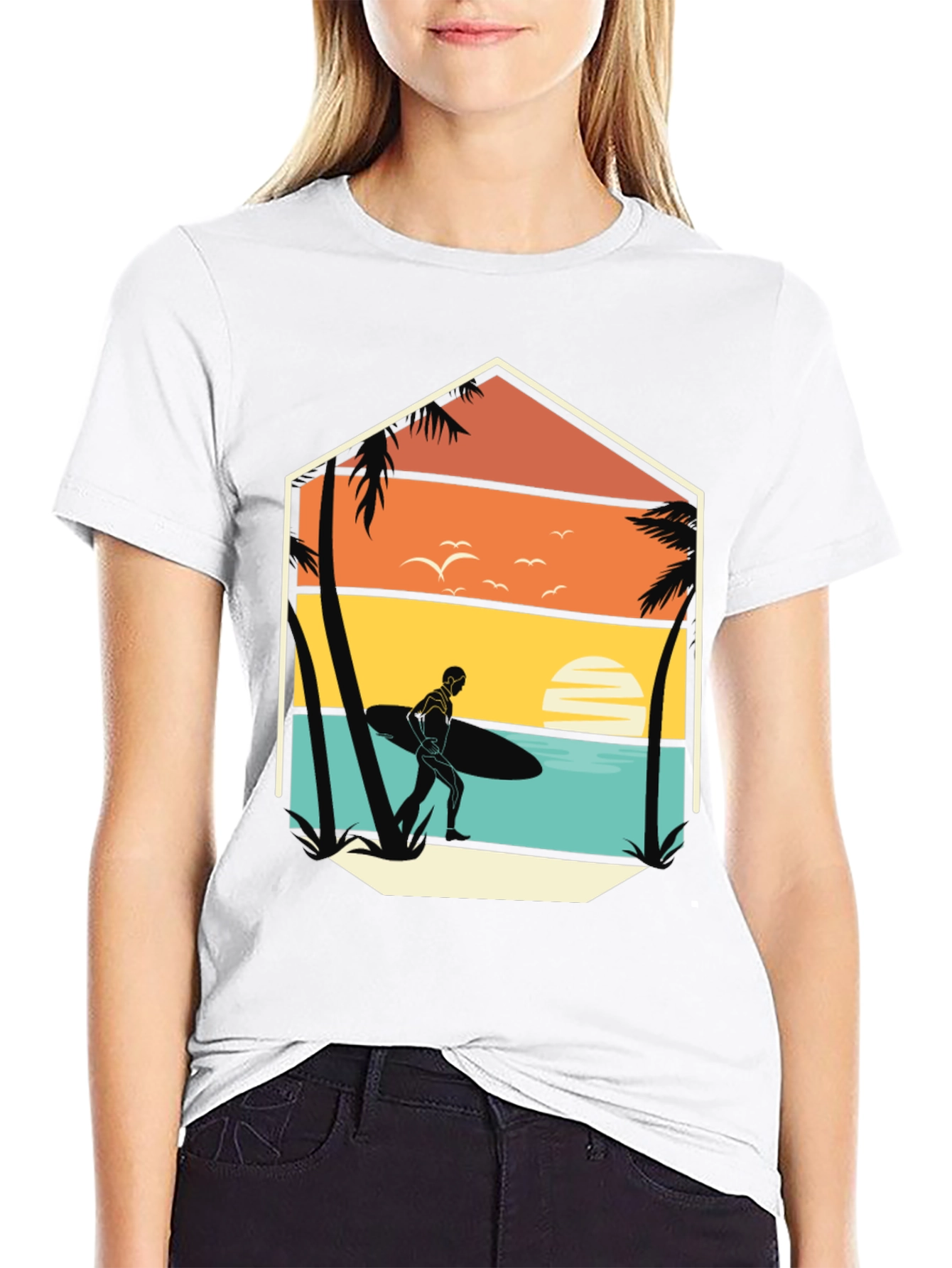 Sunset Surfer Graphic Tee
