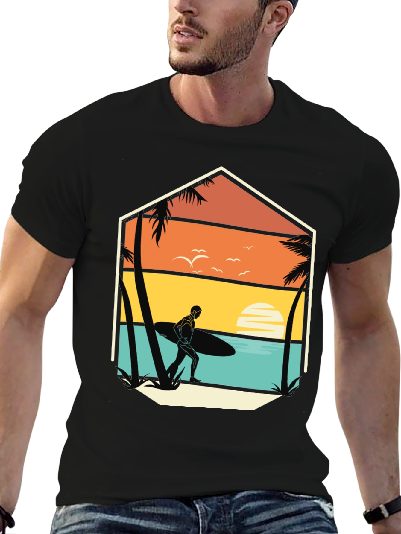 Sunset Surfer Graphic Tee