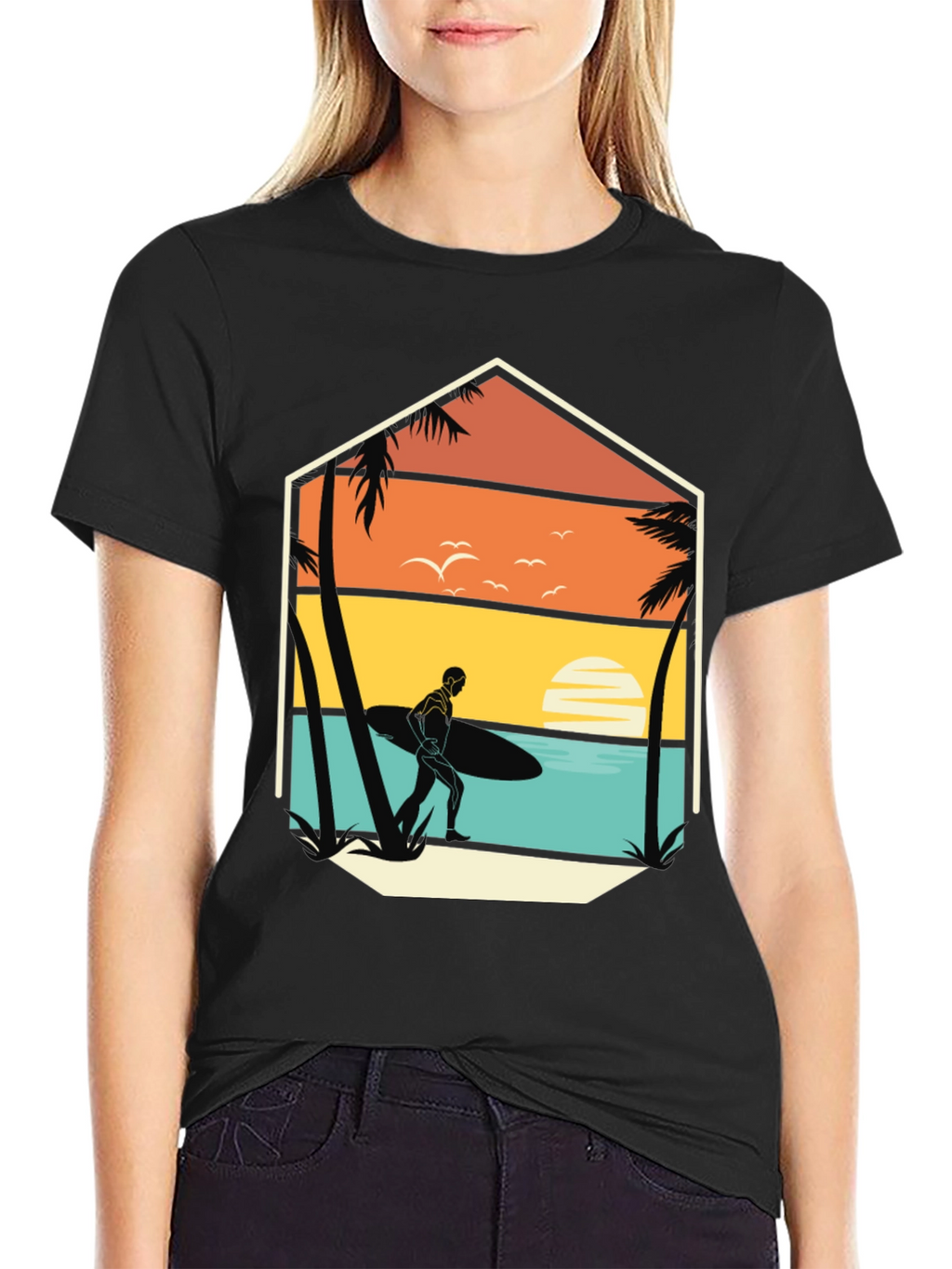 Sunset Surfer Graphic Tee