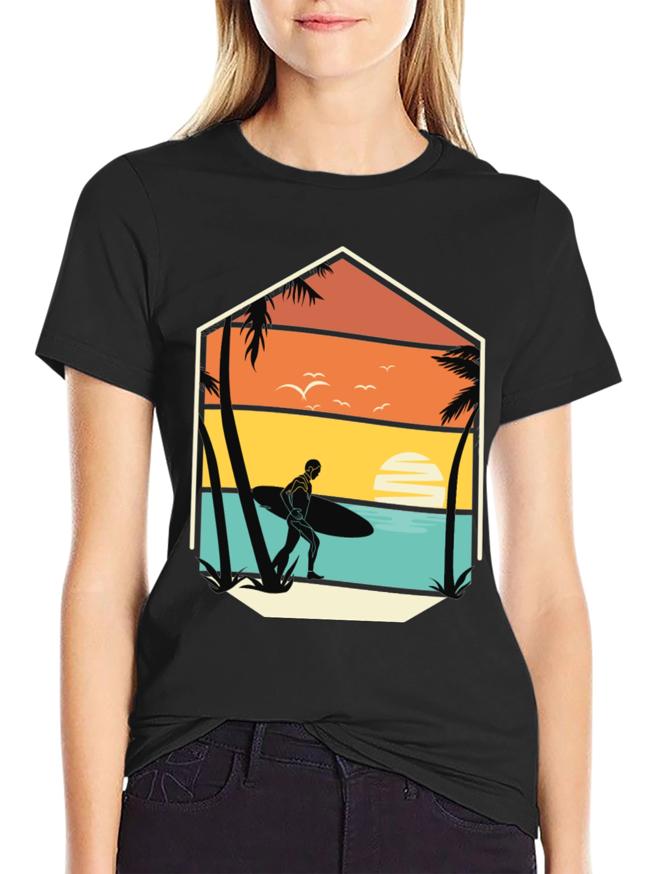 Sunset Surfer Graphic Tee