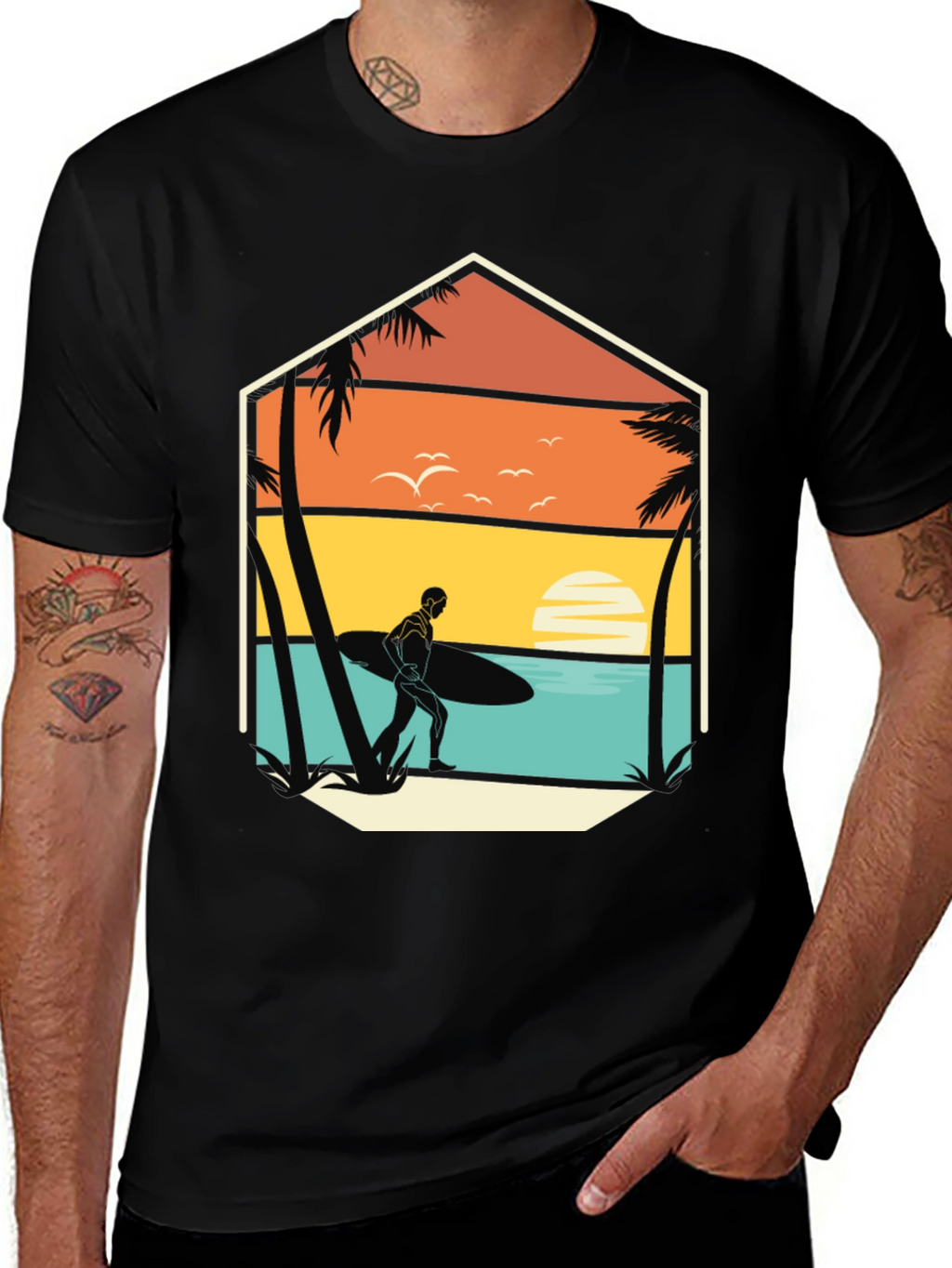 Sunset Surfer Graphic Tee