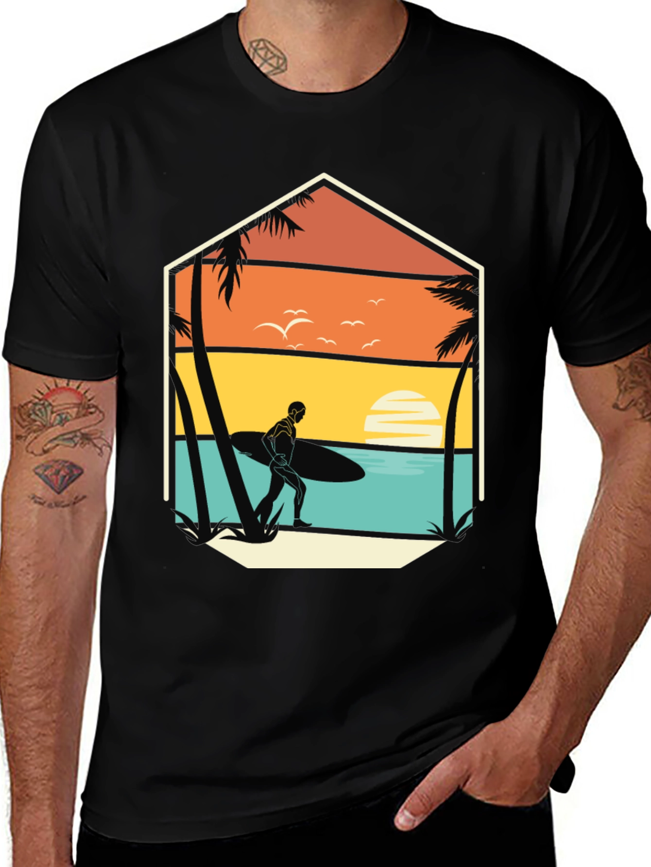 Sunset Surfer Graphic Tee