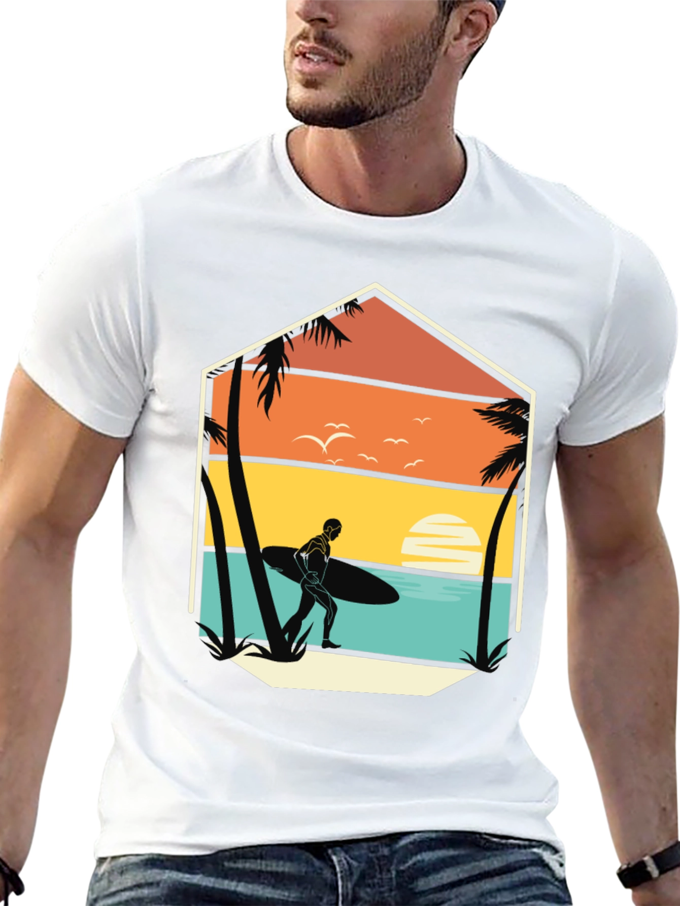 Sunset Surfer Graphic Tee