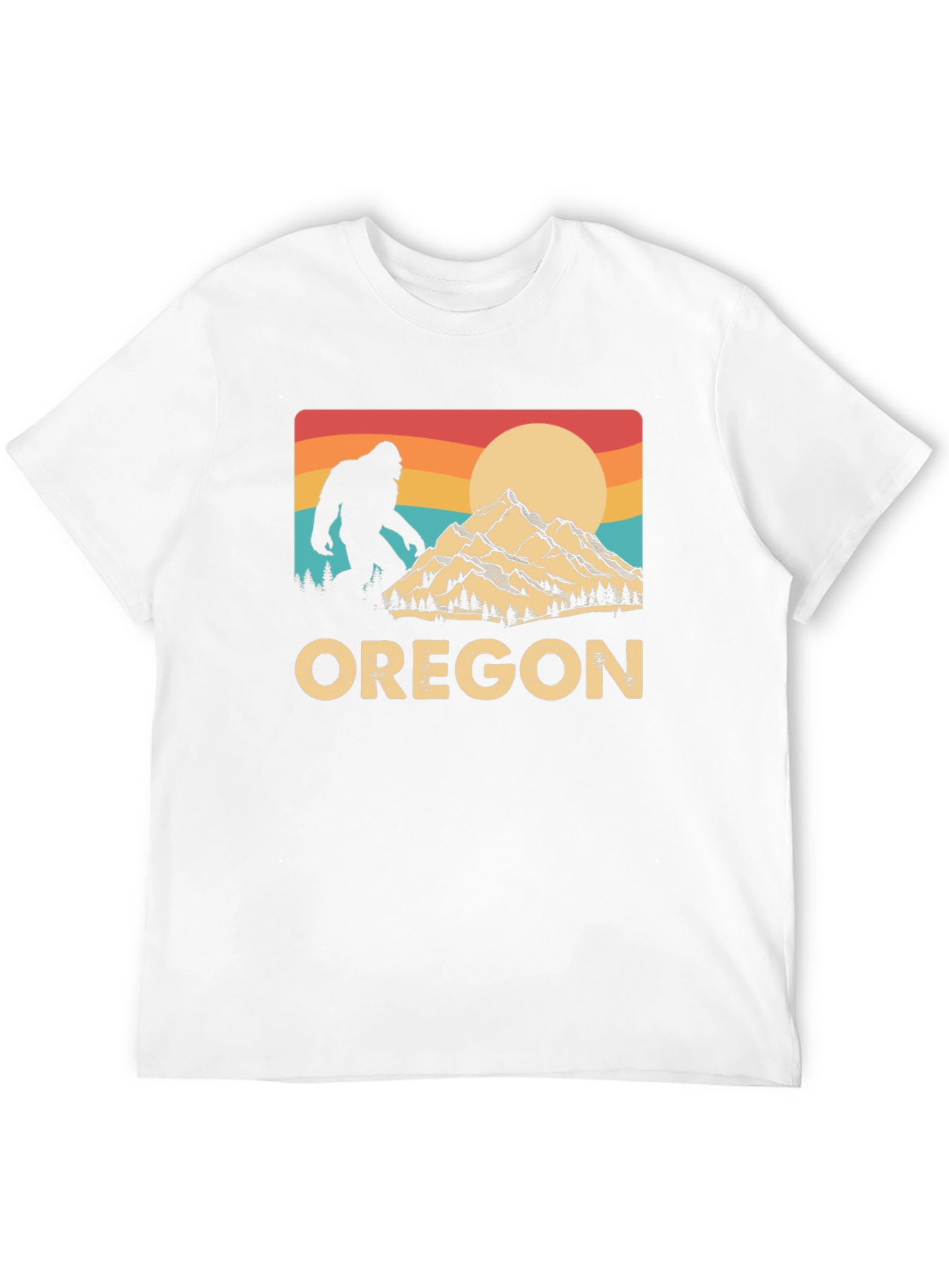 Oregon Bigfoot T-Shirt - Retro Mountain Design