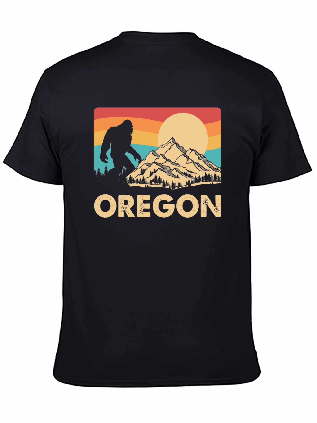 Oregon Bigfoot T-Shirt - Retro Mountain Design