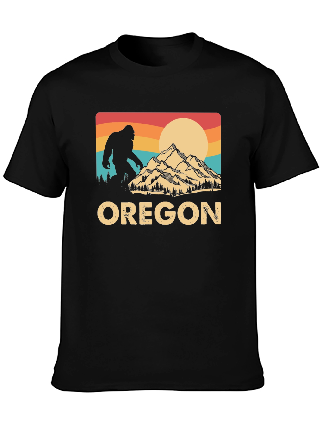 Oregon Bigfoot T-Shirt - Retro Mountain Design