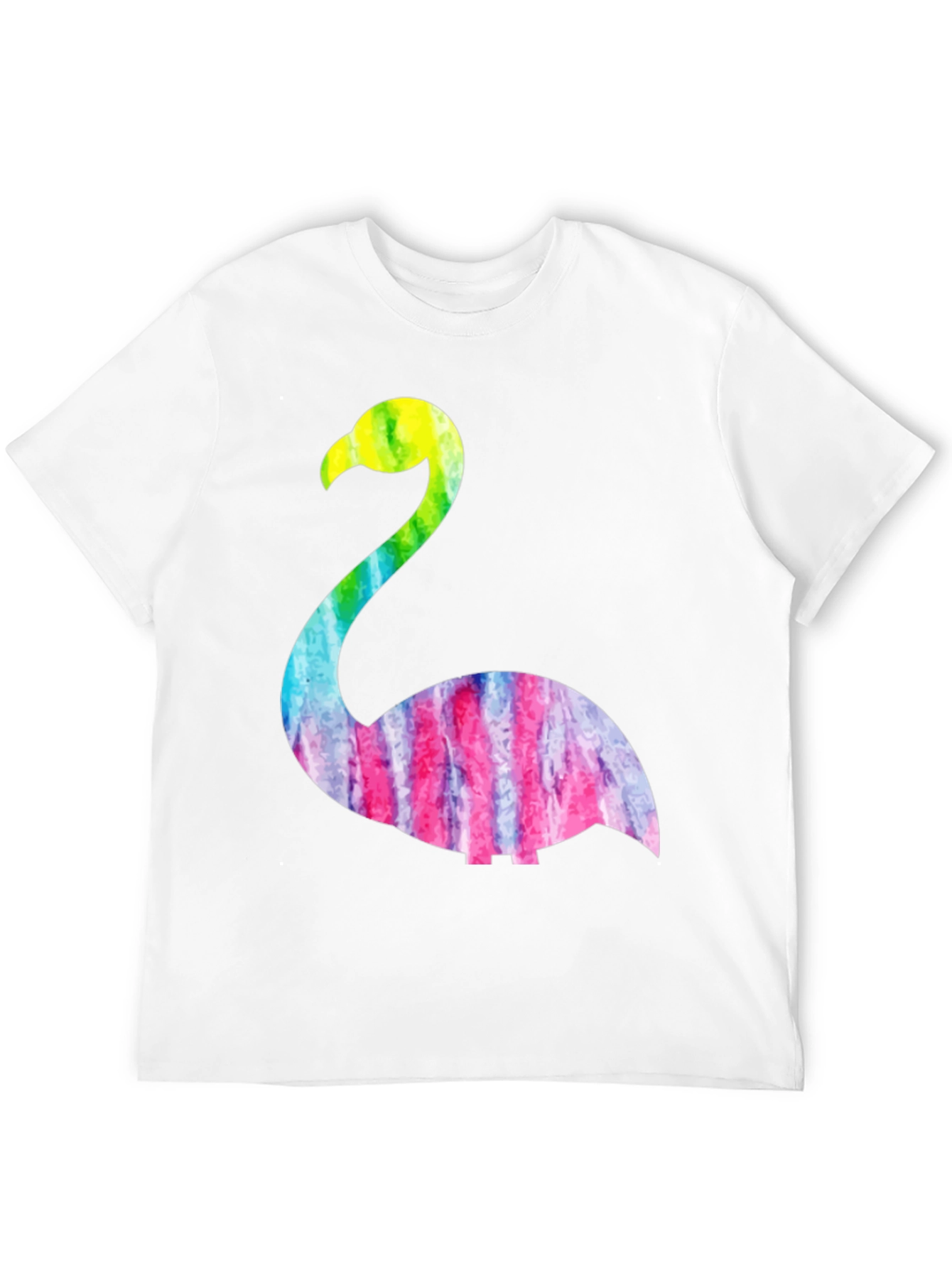 Tie Dye Flamingo Graphic Tee - Black