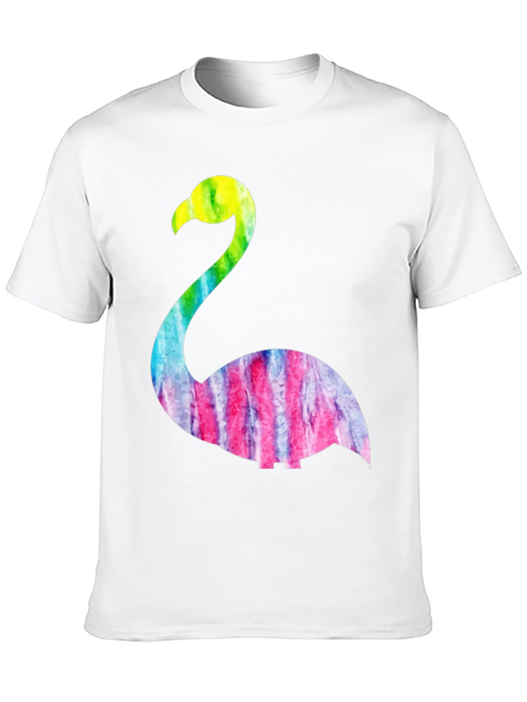 Tie Dye Flamingo Graphic Tee - Black