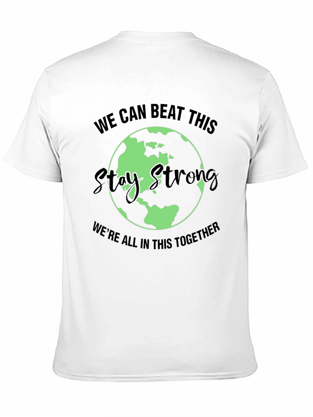 Stay Strong Earth Graphic Tee - Unisex Black T-Shirt