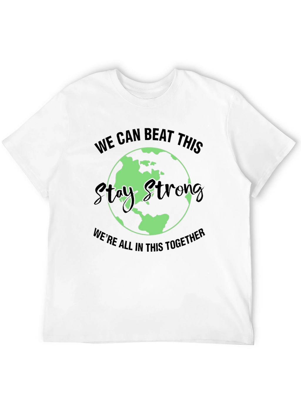 Stay Strong Earth Graphic Tee - Unisex Black T-Shirt