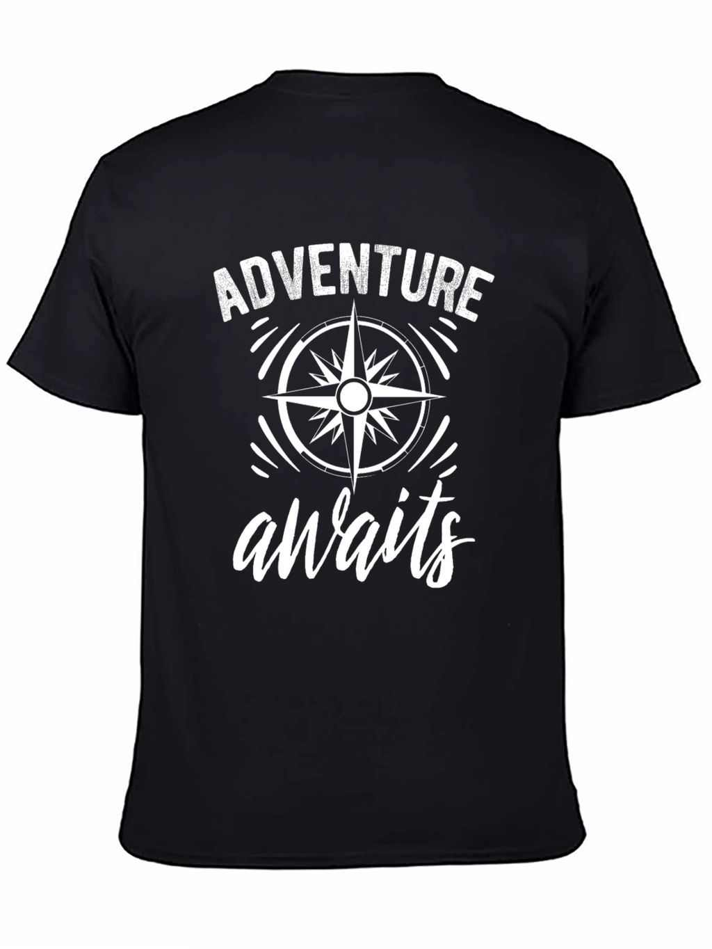 Adventure Awaits Graphic T-Shirt - Black