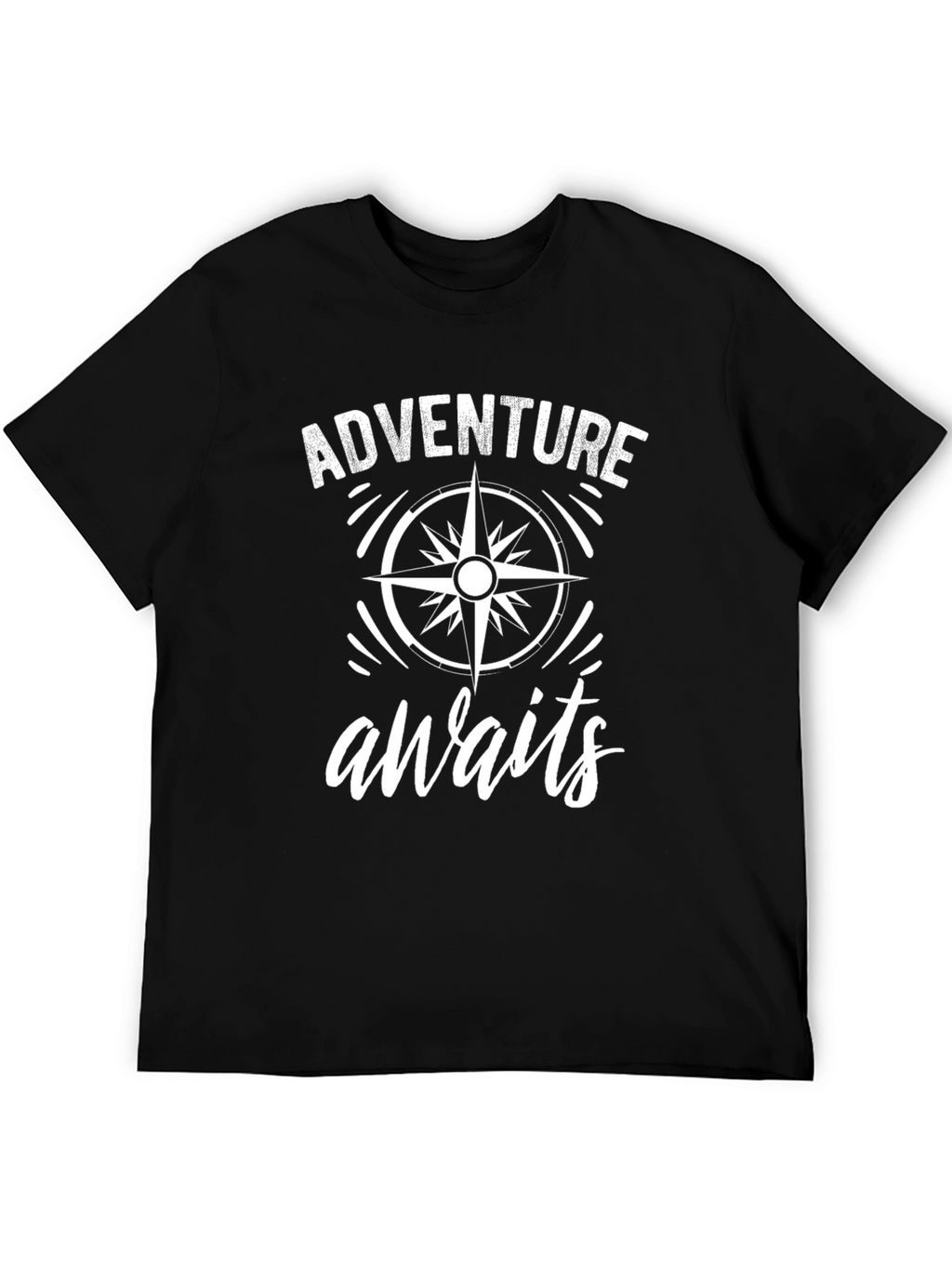 Adventure Awaits Graphic T-Shirt - Black