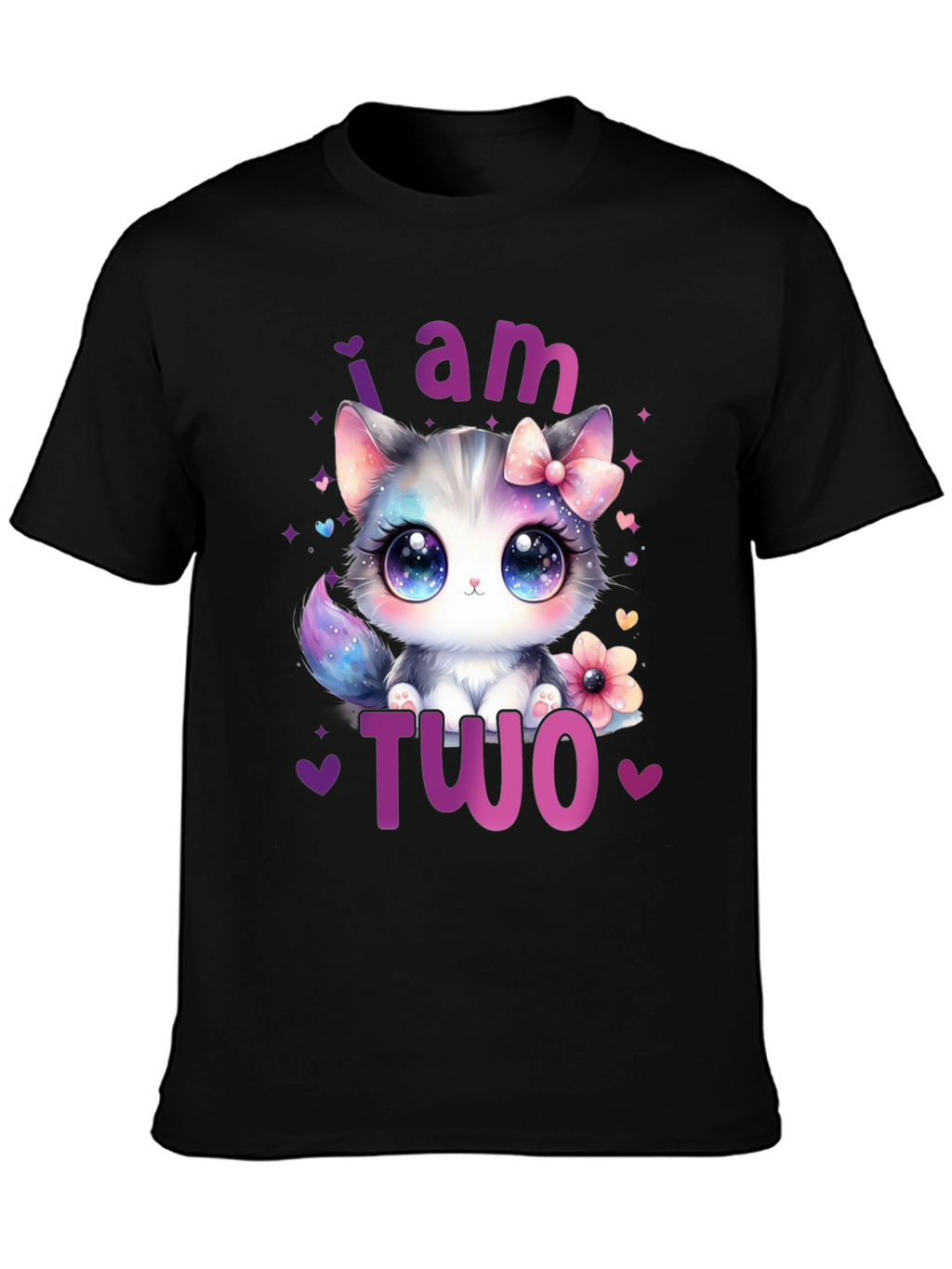 I am Two Cute Kitten Birthday T-Shirt
