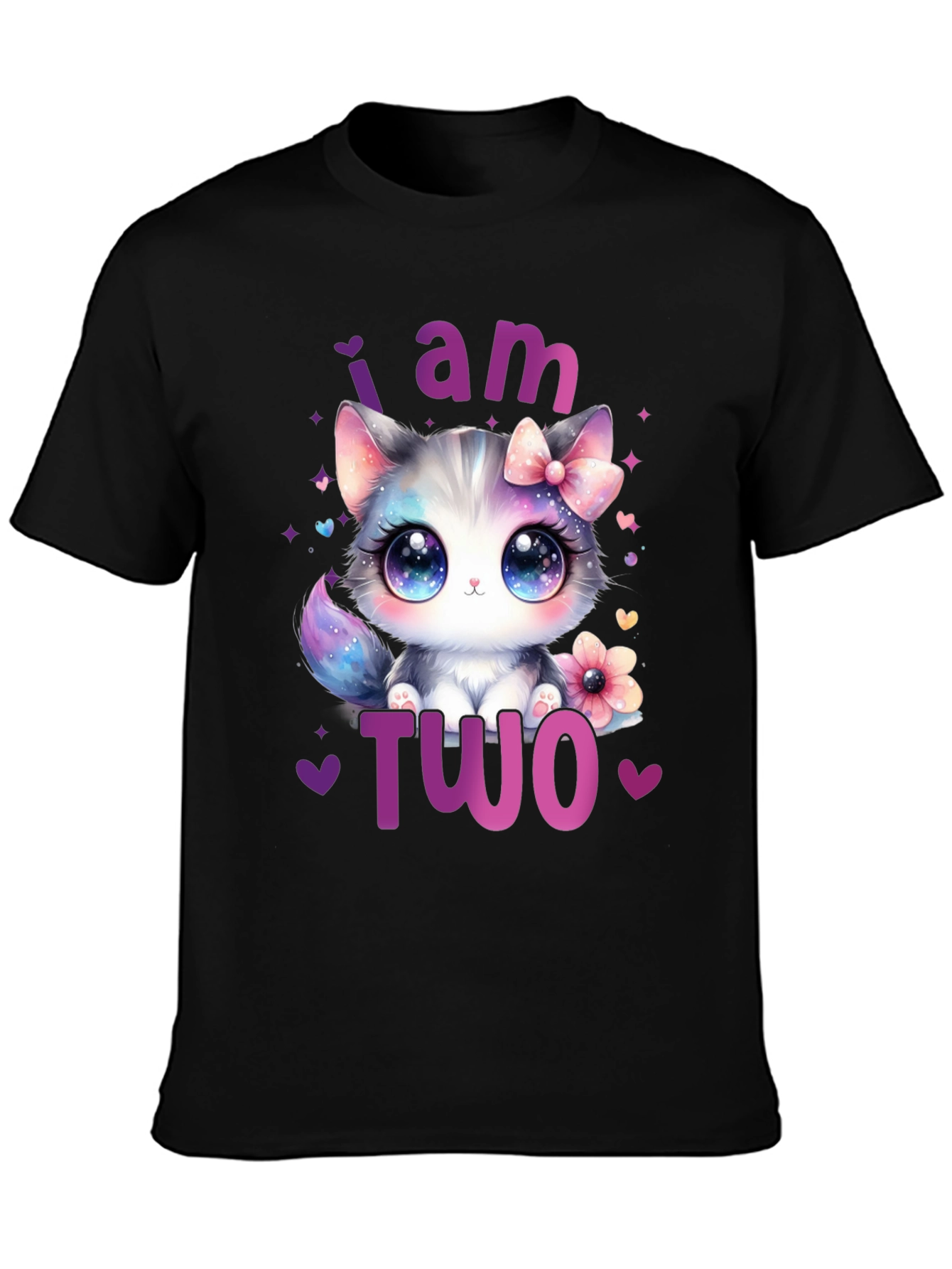 I am Two Cute Kitten Birthday T-Shirt