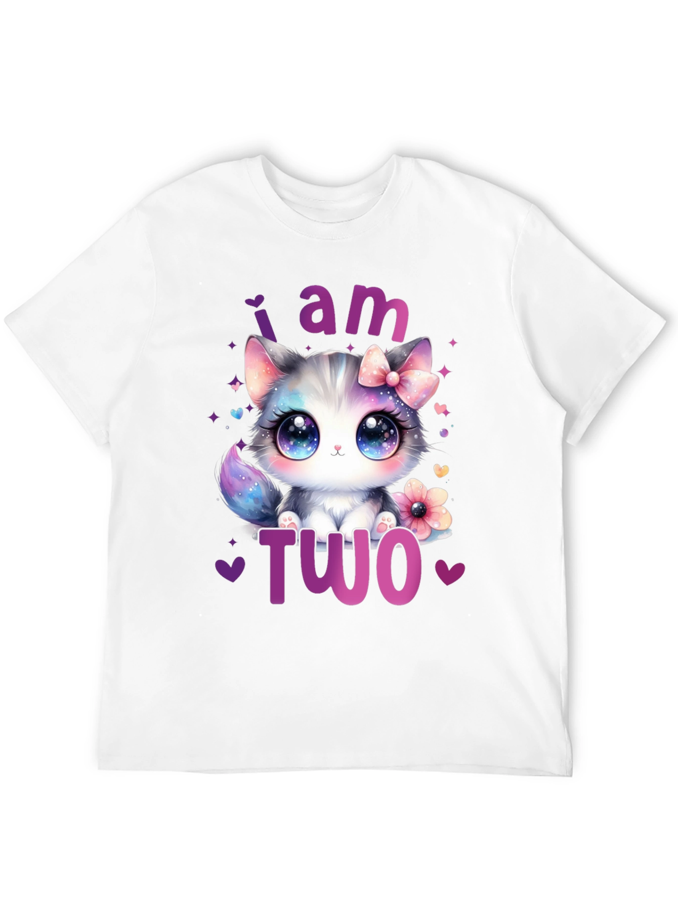 I am Two Cute Kitten Birthday T-Shirt