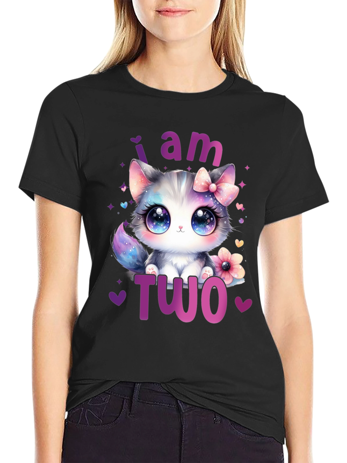I am Two Cute Kitten Birthday T-Shirt