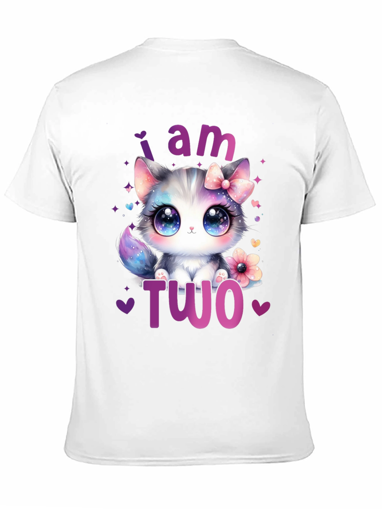I am Two Cute Kitten Birthday T-Shirt