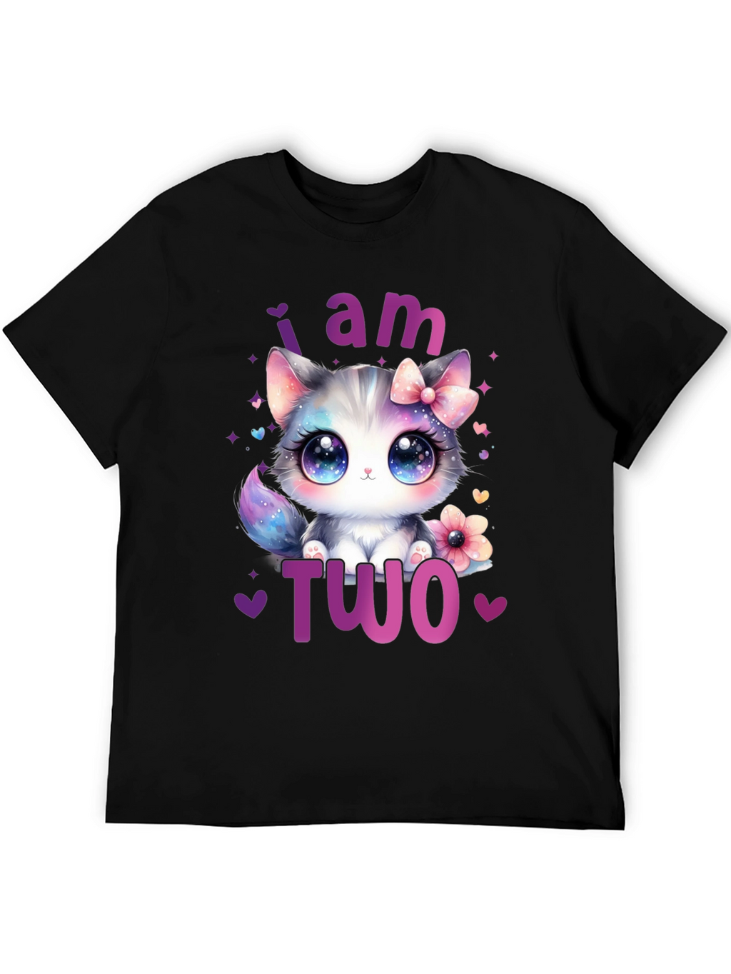 I am Two Cute Kitten Birthday T-Shirt