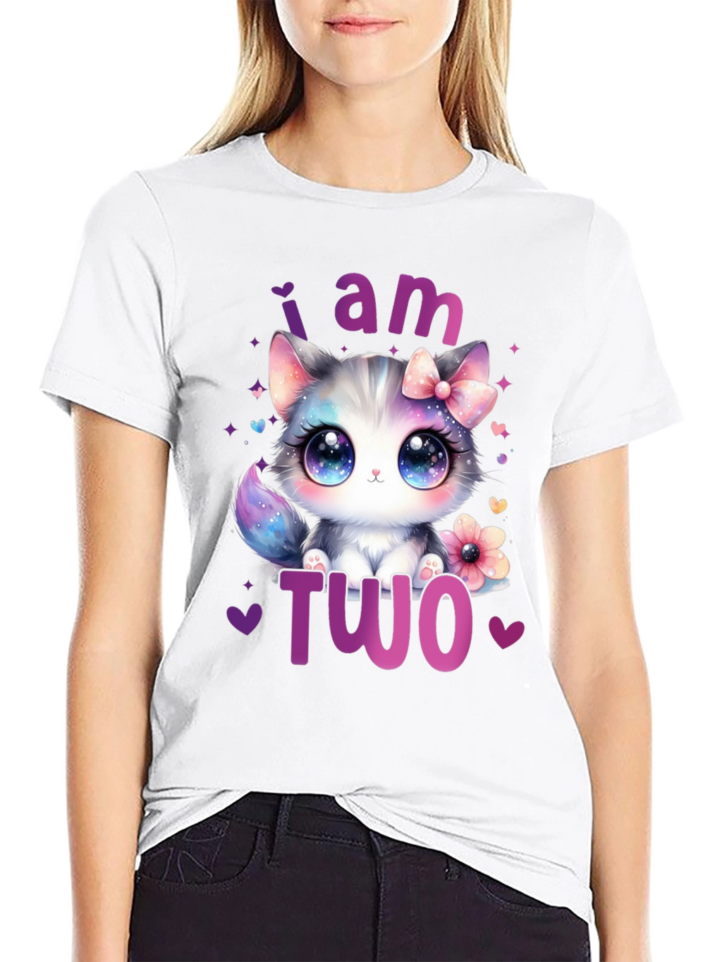 I am Two Cute Kitten Birthday T-Shirt