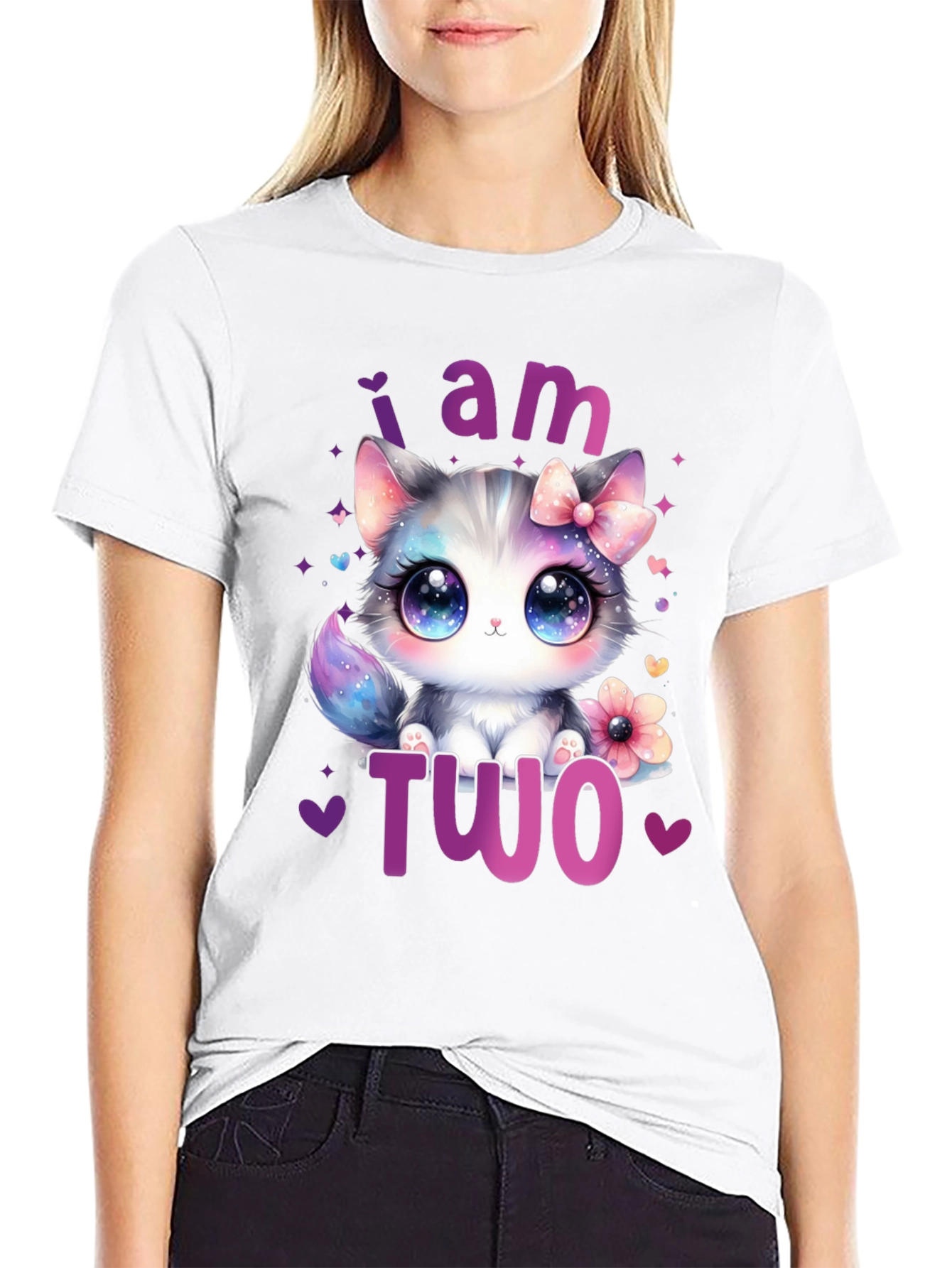 I am Two Cute Kitten Birthday T-Shirt