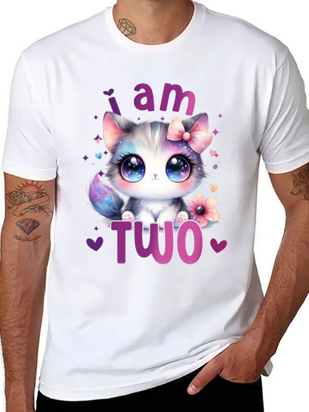 I am Two Cute Kitten Birthday T-Shirt