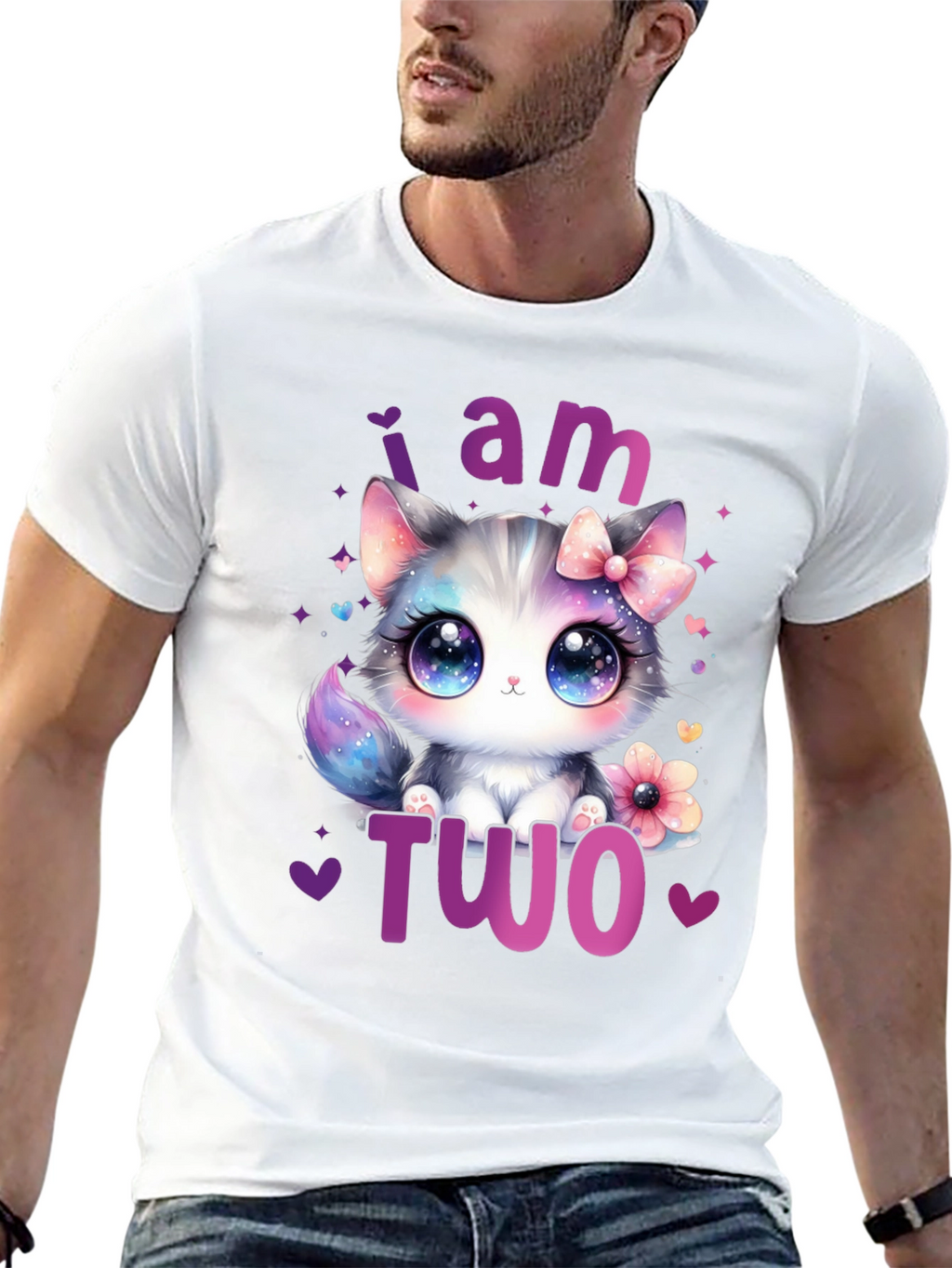I am Two Cute Kitten Birthday T-Shirt