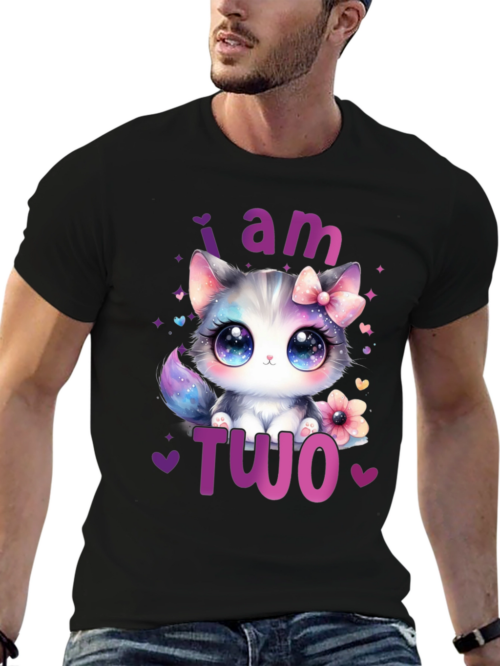 I am Two Cute Kitten Birthday T-Shirt