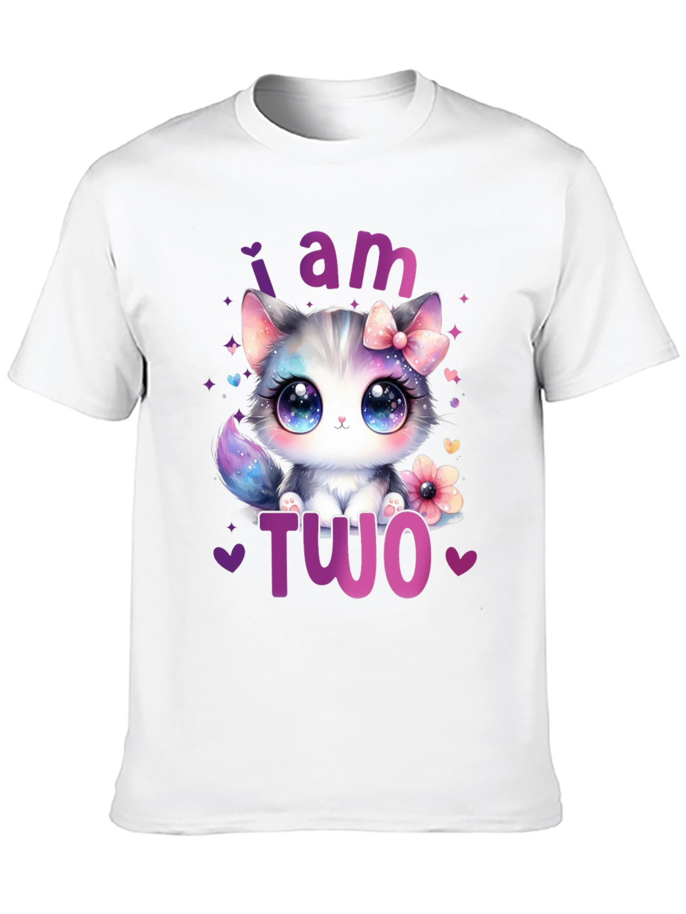 I am Two Cute Kitten Birthday T-Shirt