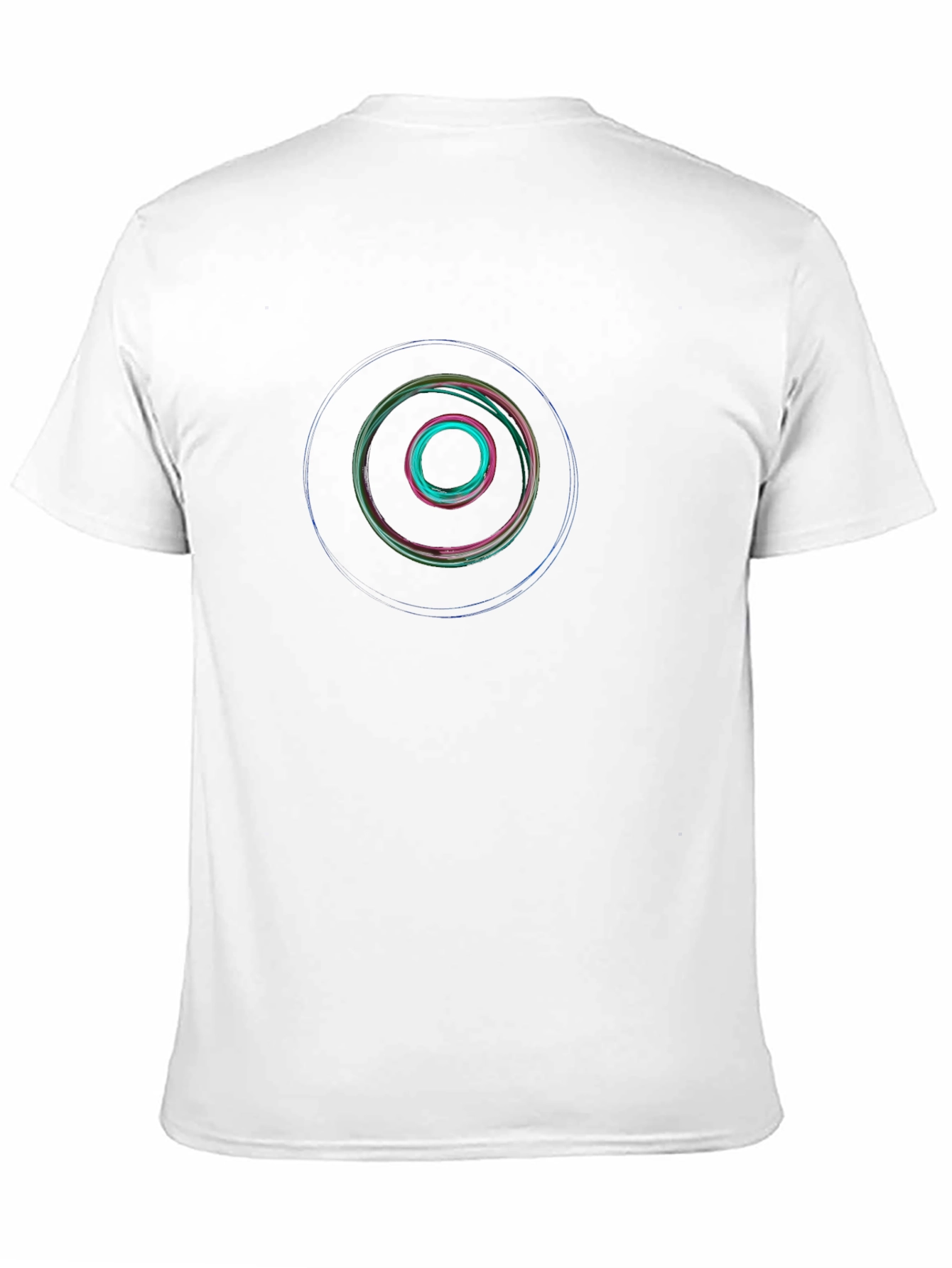 Abstract Swirl Graphic Black T-Shirt