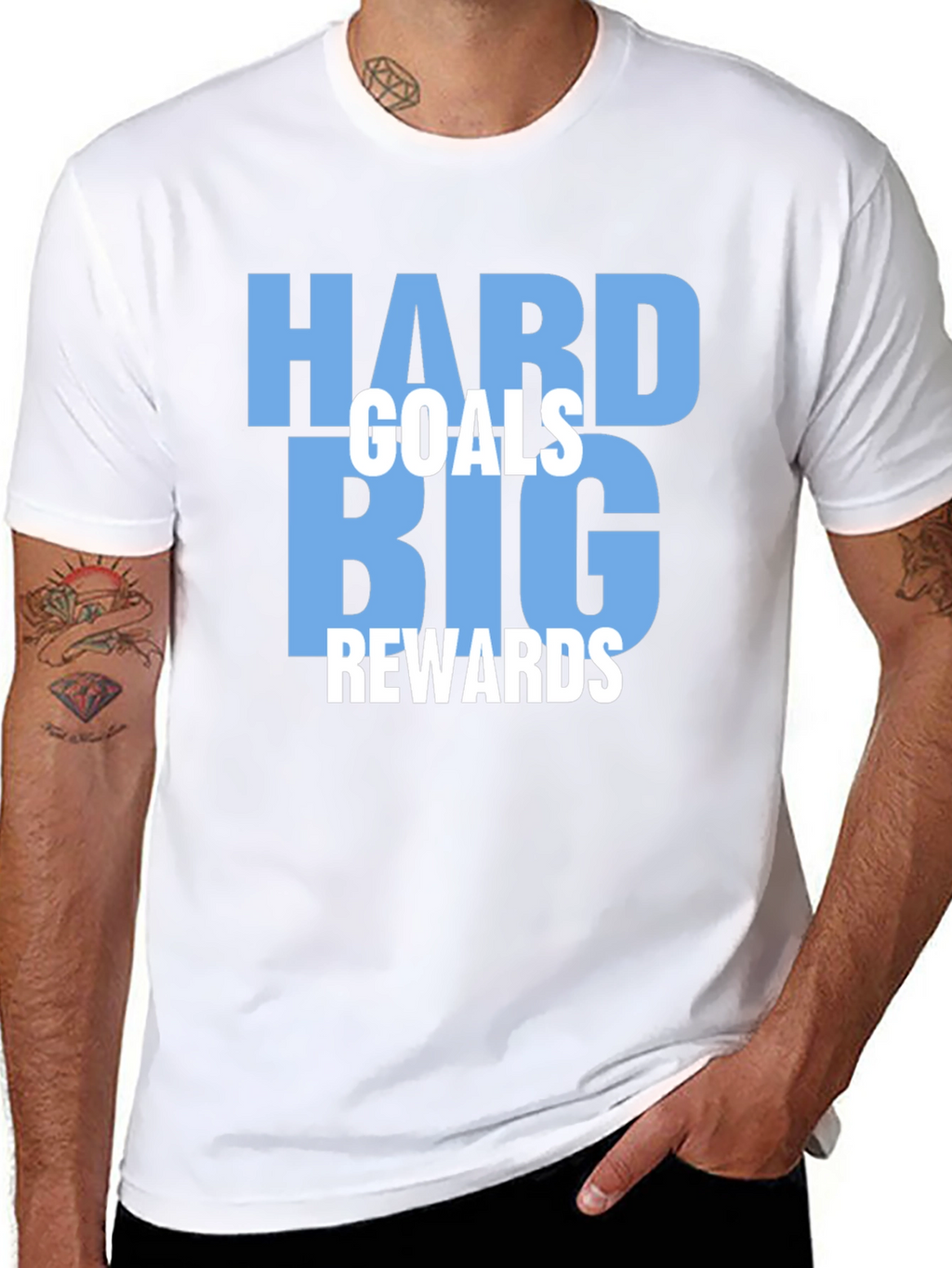 Motivational Hard Goals Big Rewards T-Shirt