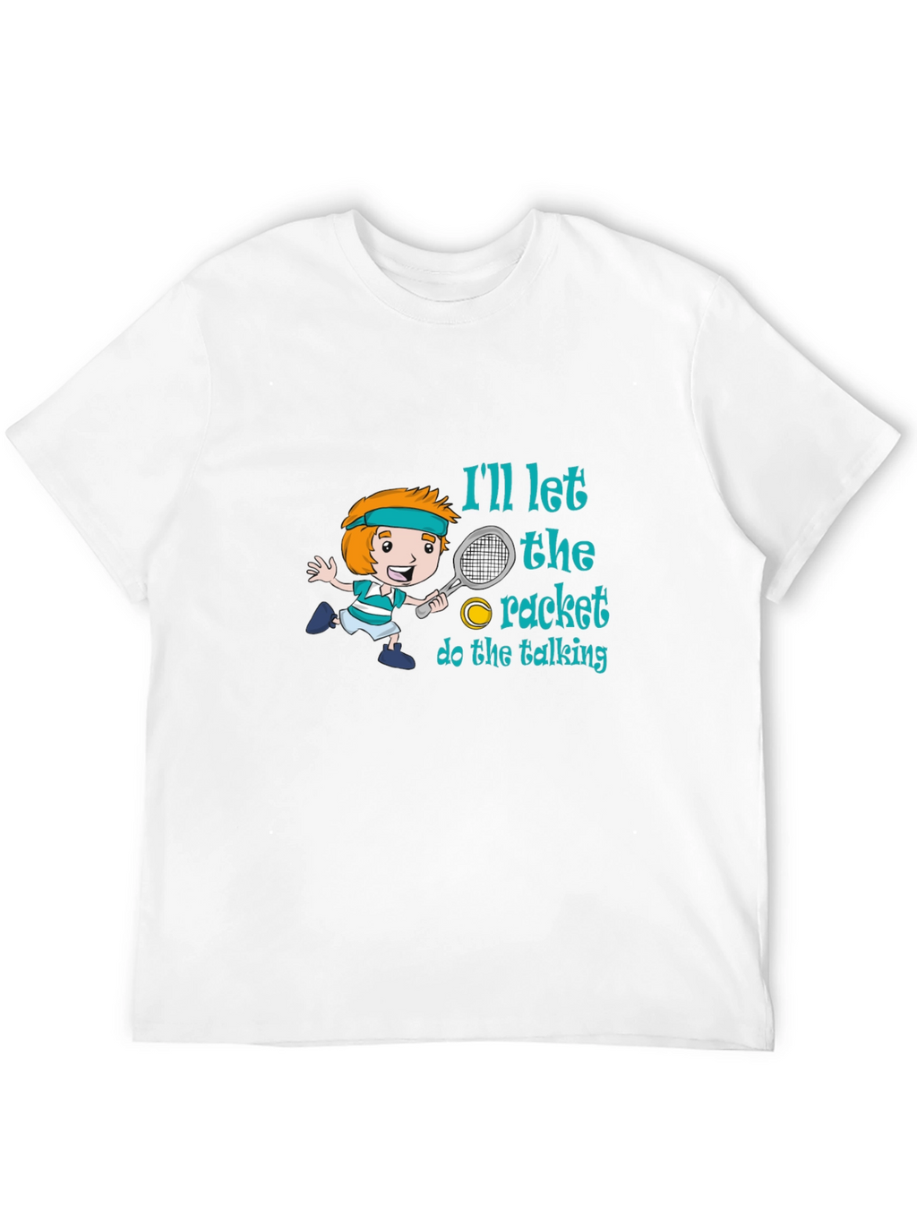 Tennis Player Cartoon T-Shirt